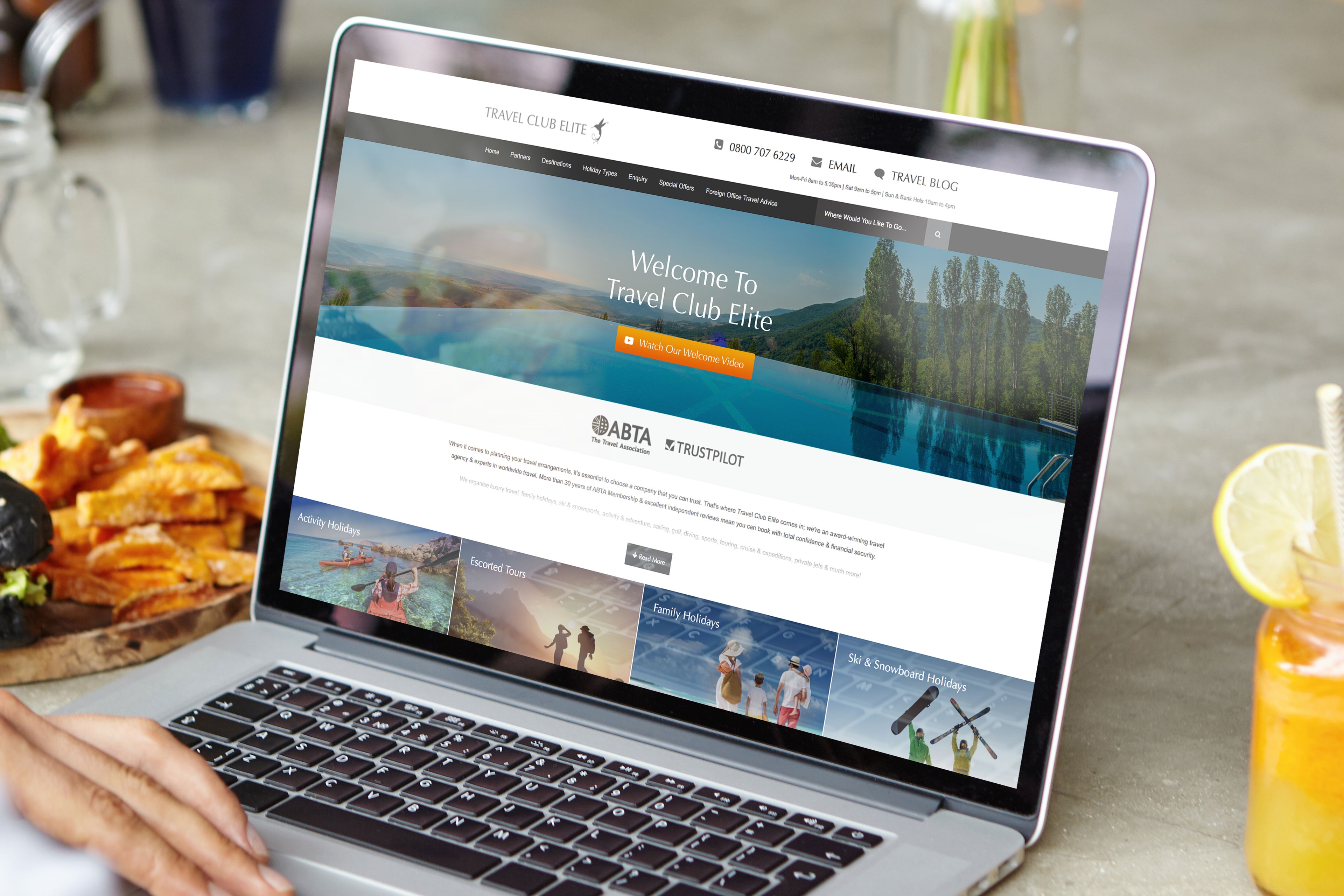 Travel Club Elite Travel Website Design Homepage Design