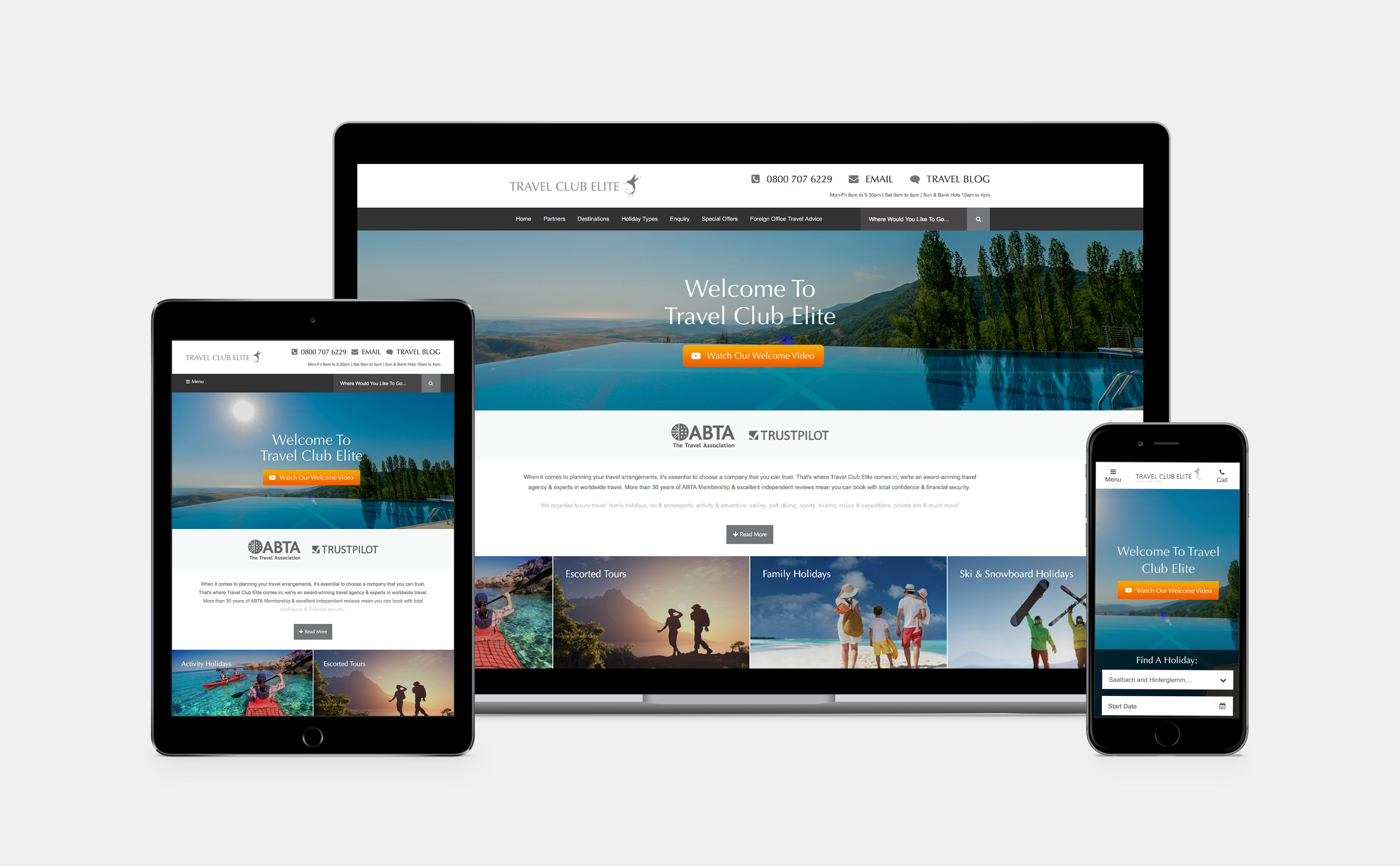 Travel Club Elite Travel Website Design Responsive Designs