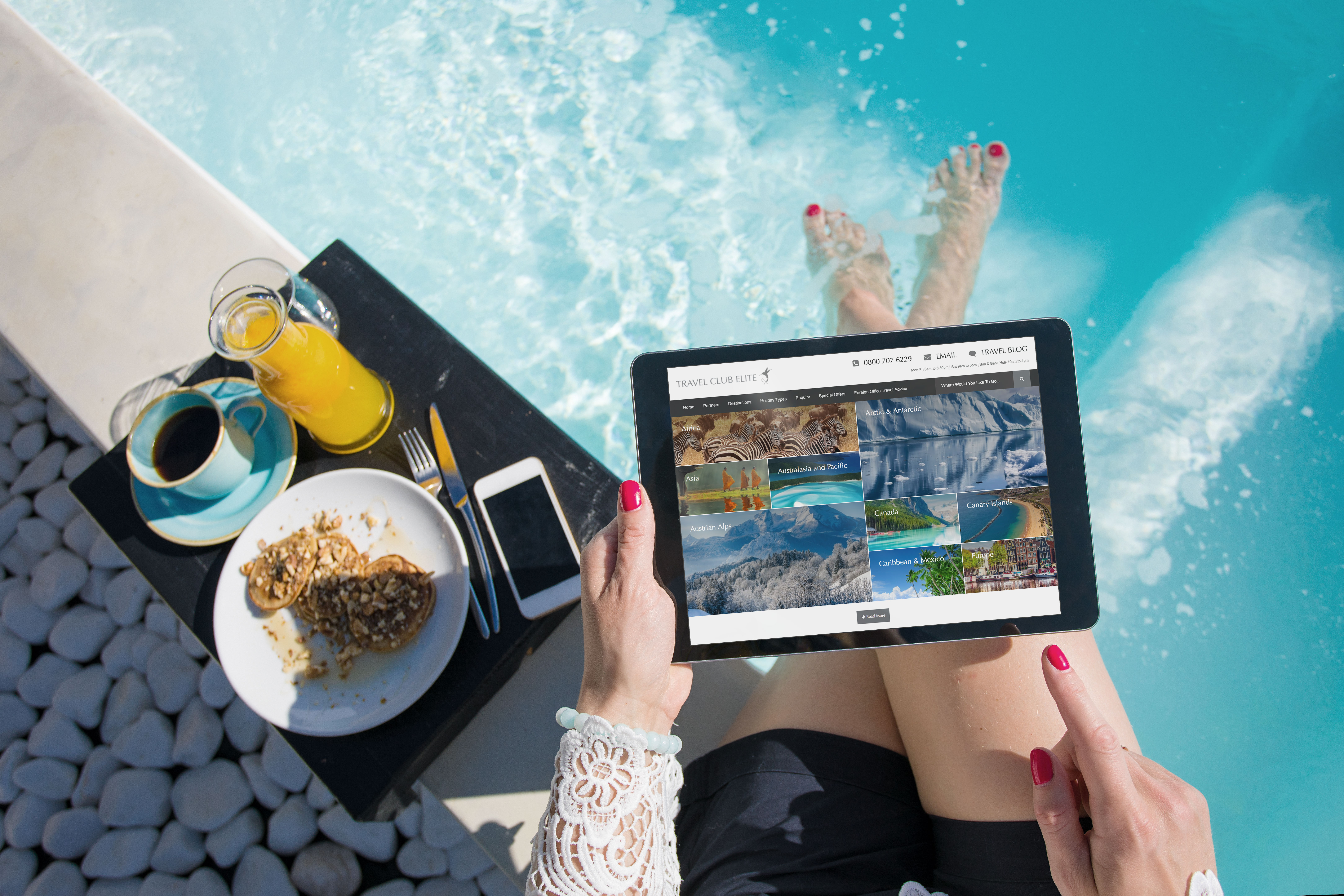 Travel Club Elite Travel Website Design Responsive Design Tablet