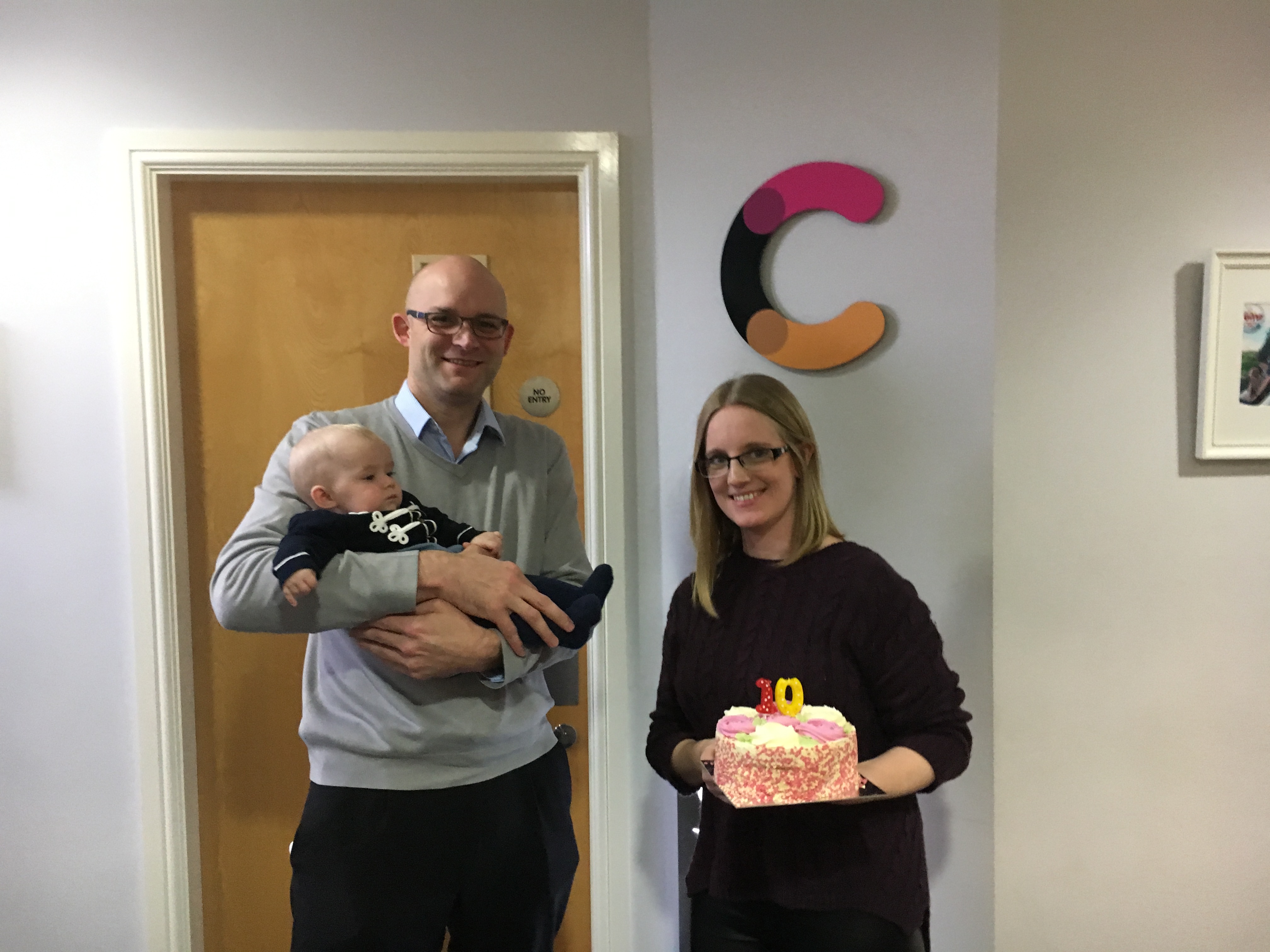 Gemma celebrates her 10-year anniversary at CSI Media with a specially made cake