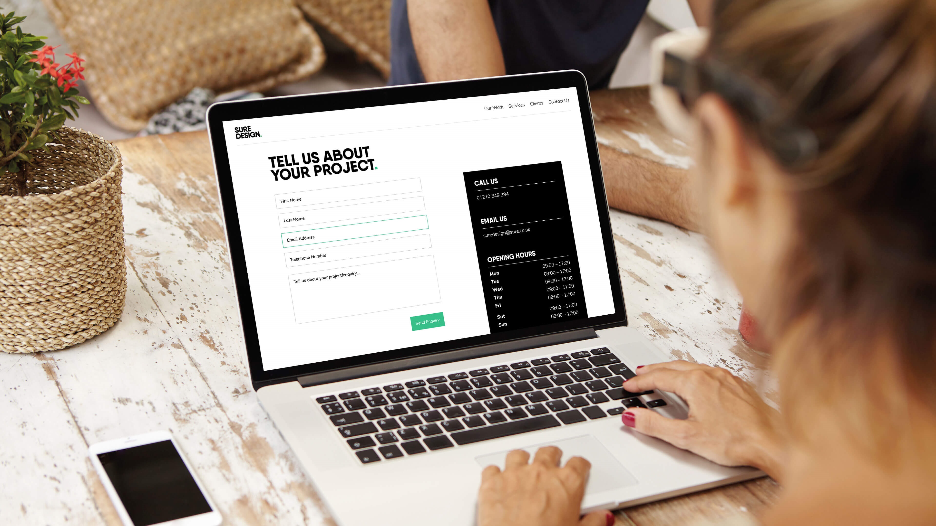 SureDesign Web Design Contact Page