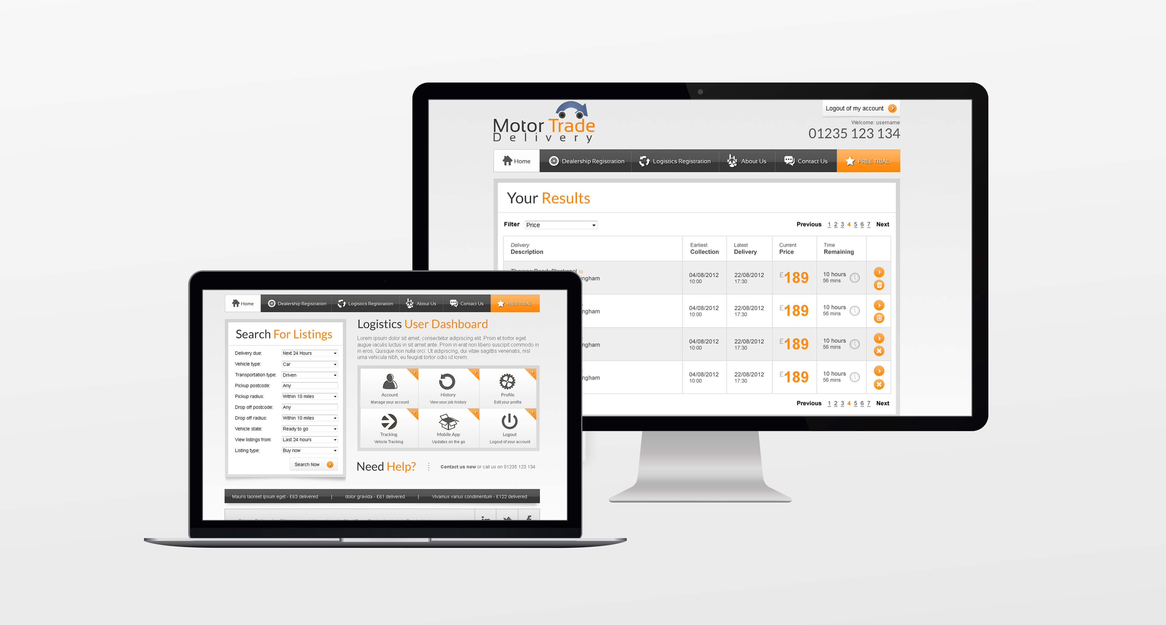 Motor Trade Delivery -Software Interface