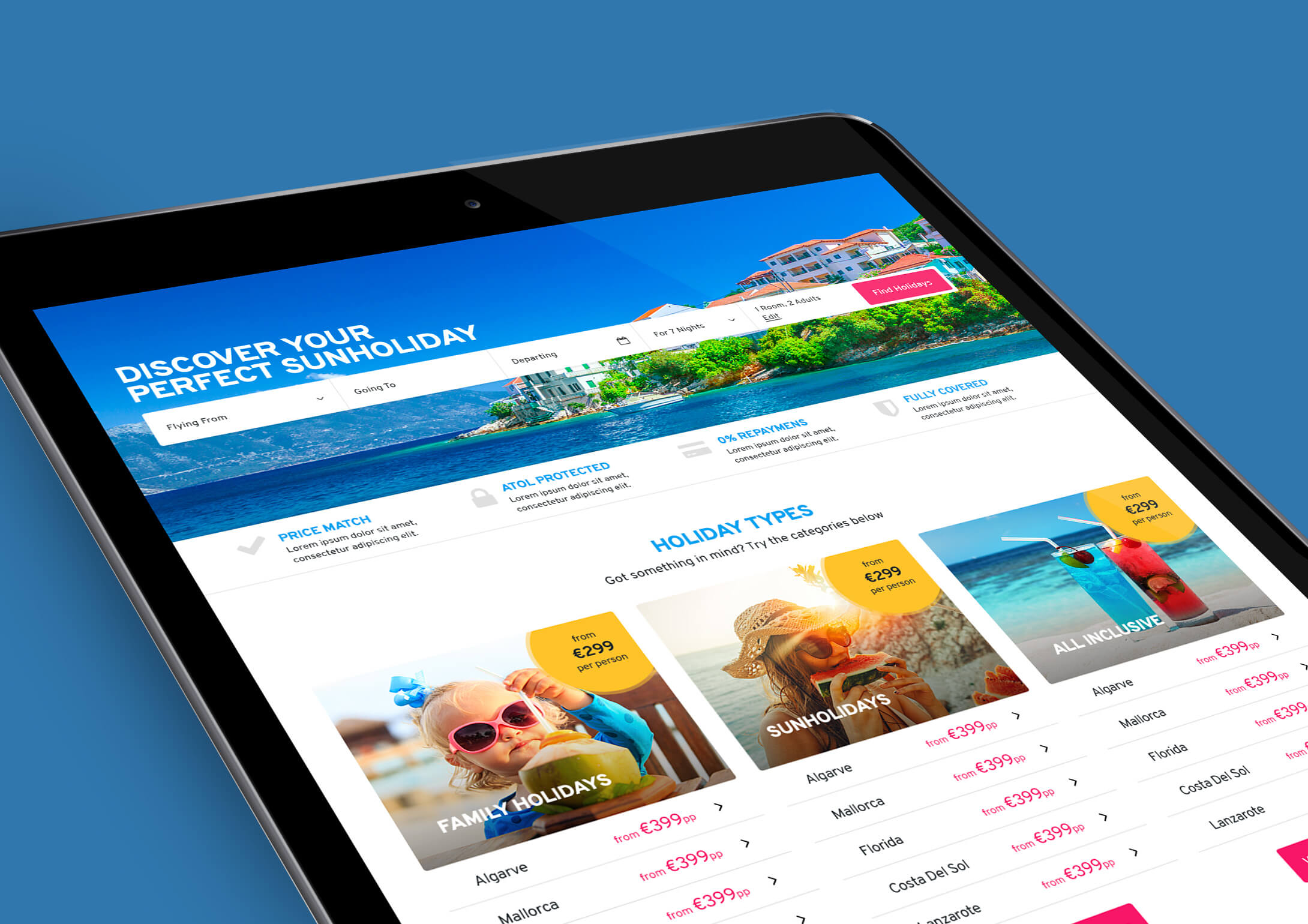 SunHolidays Responsive Website Design by CSI Media Cheshire
