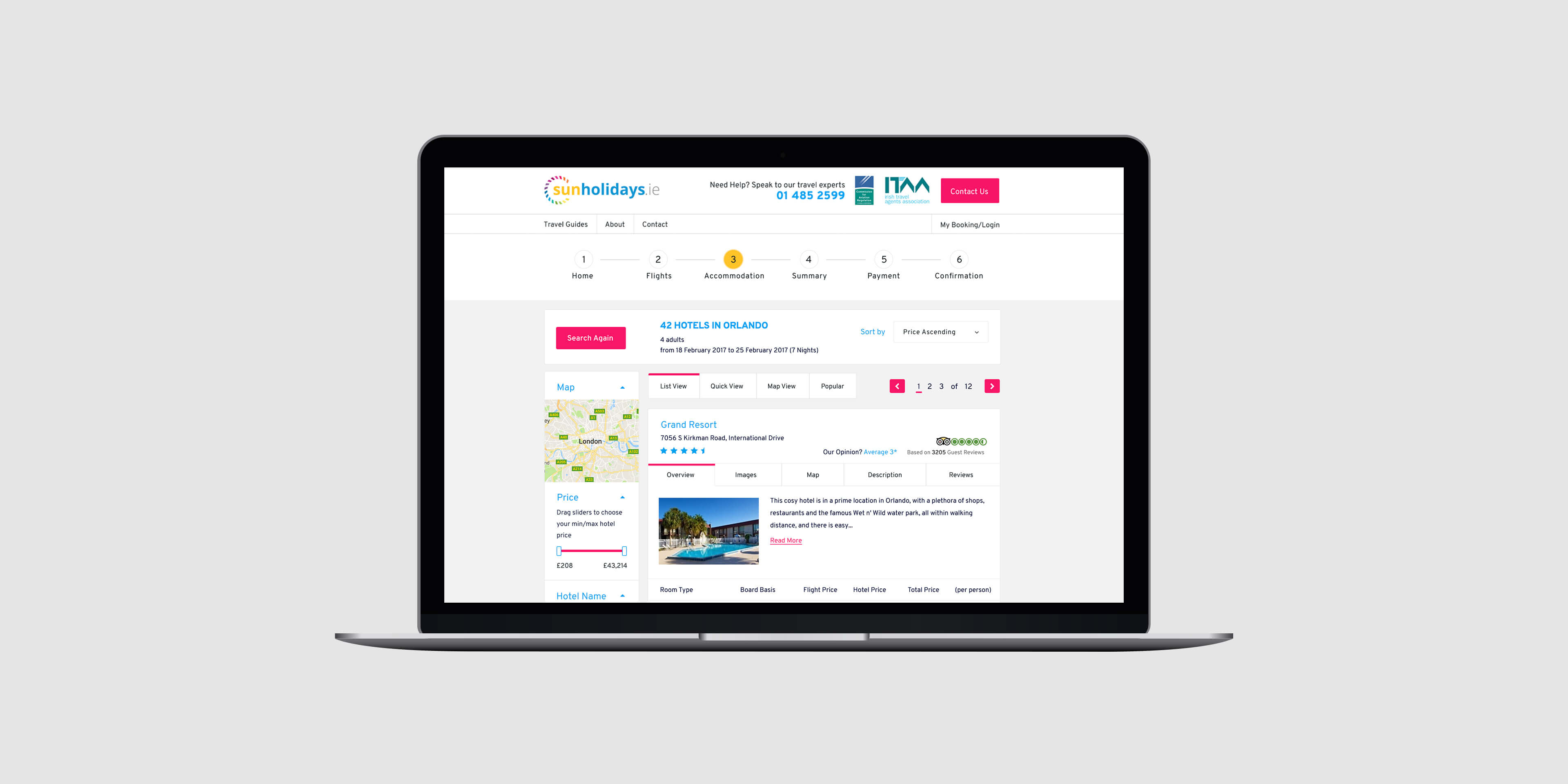 SunHolidays Website Design