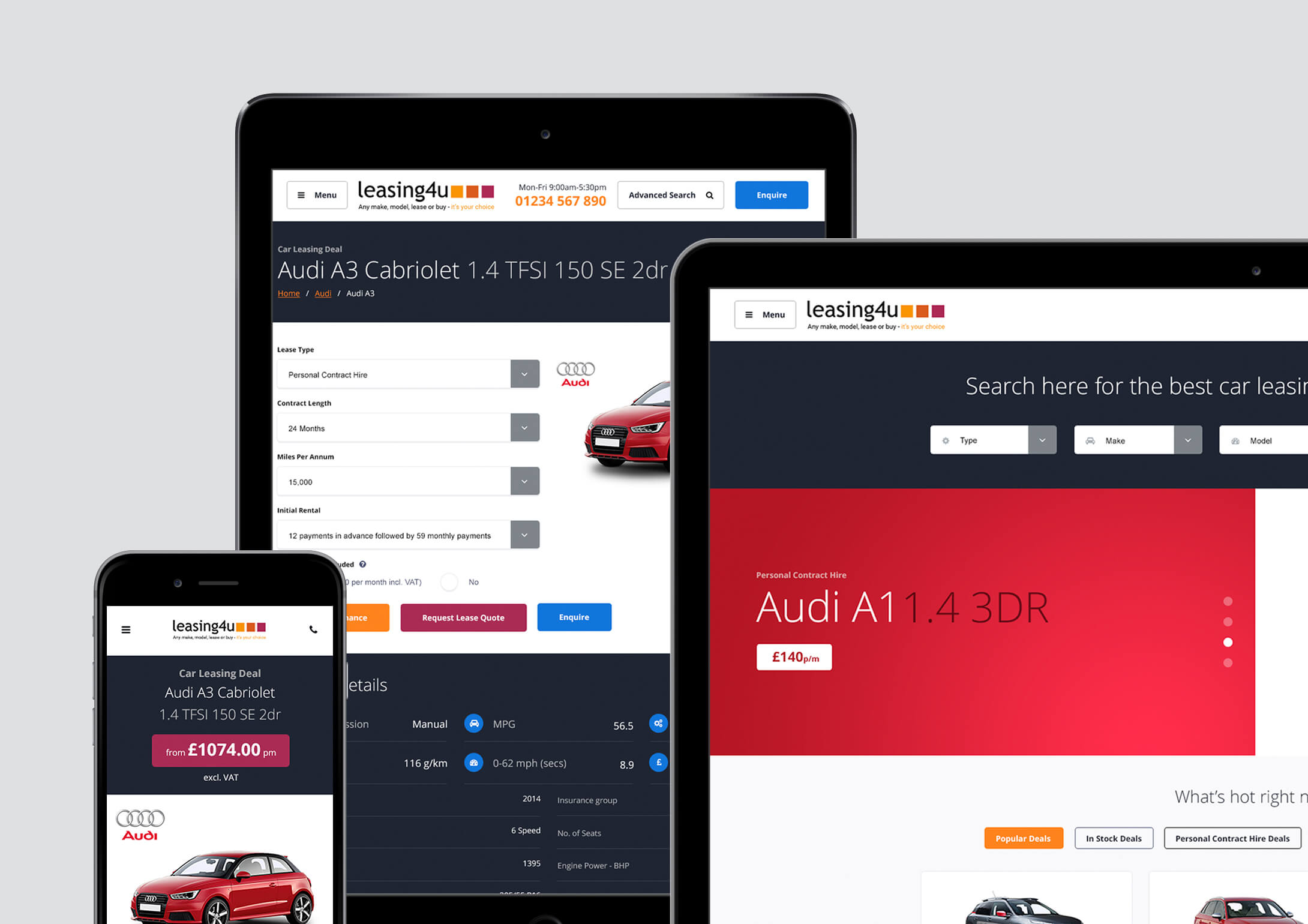 Leasing4u automotive website design