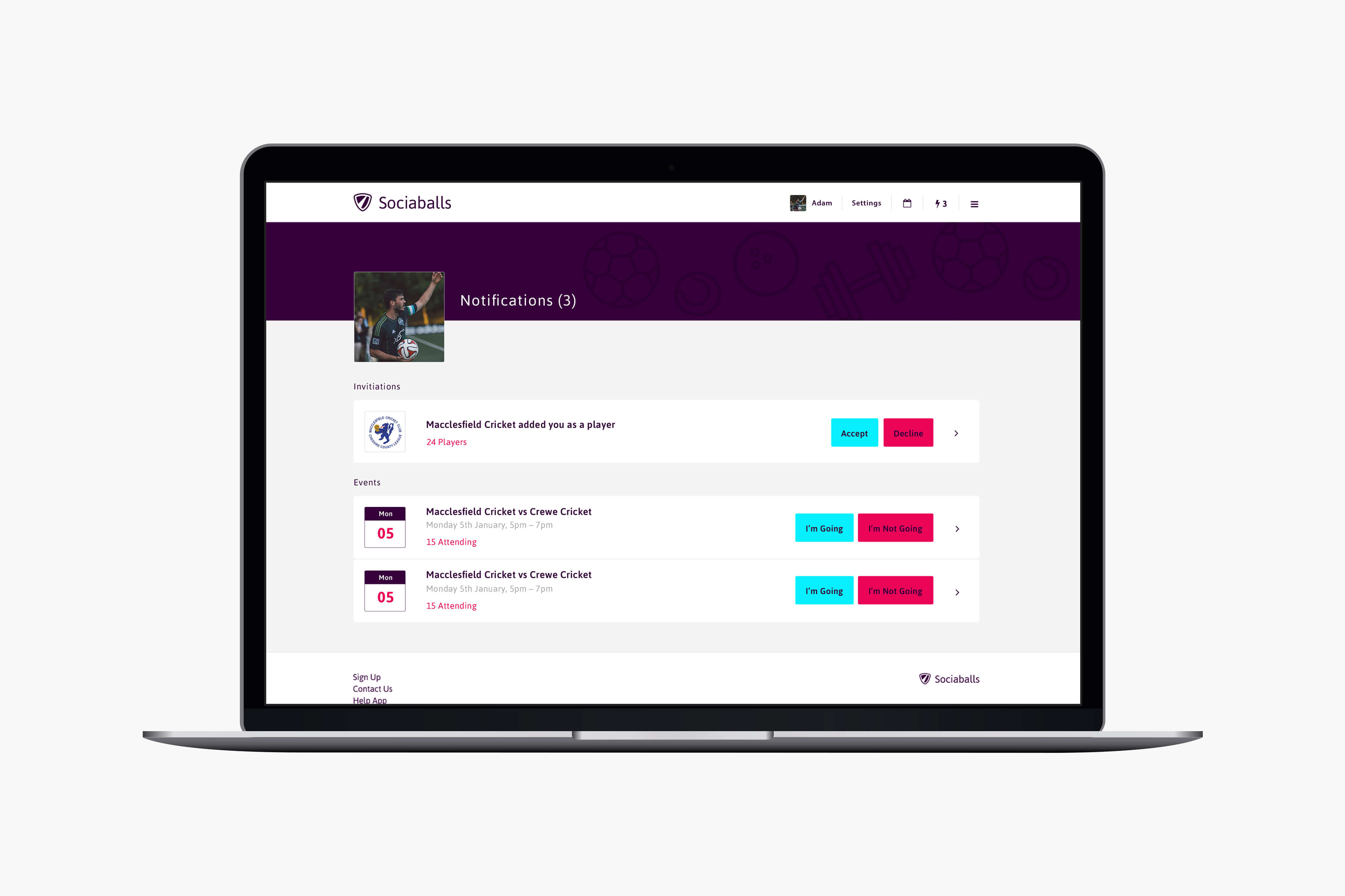 Web App Development for Sociaballs