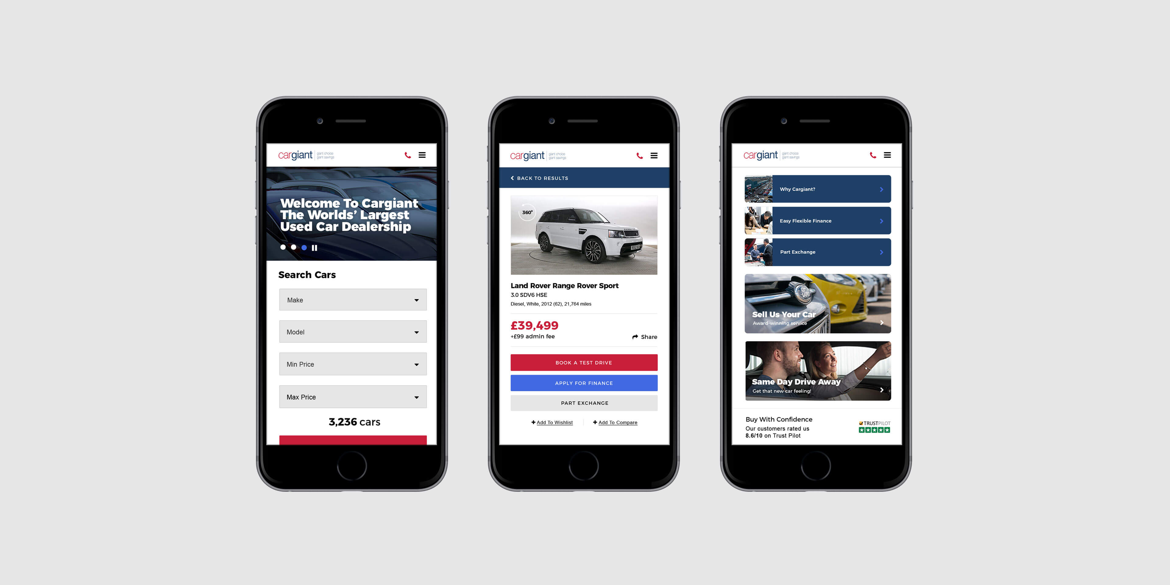 Automotive Responsive Website Design for Cargiant