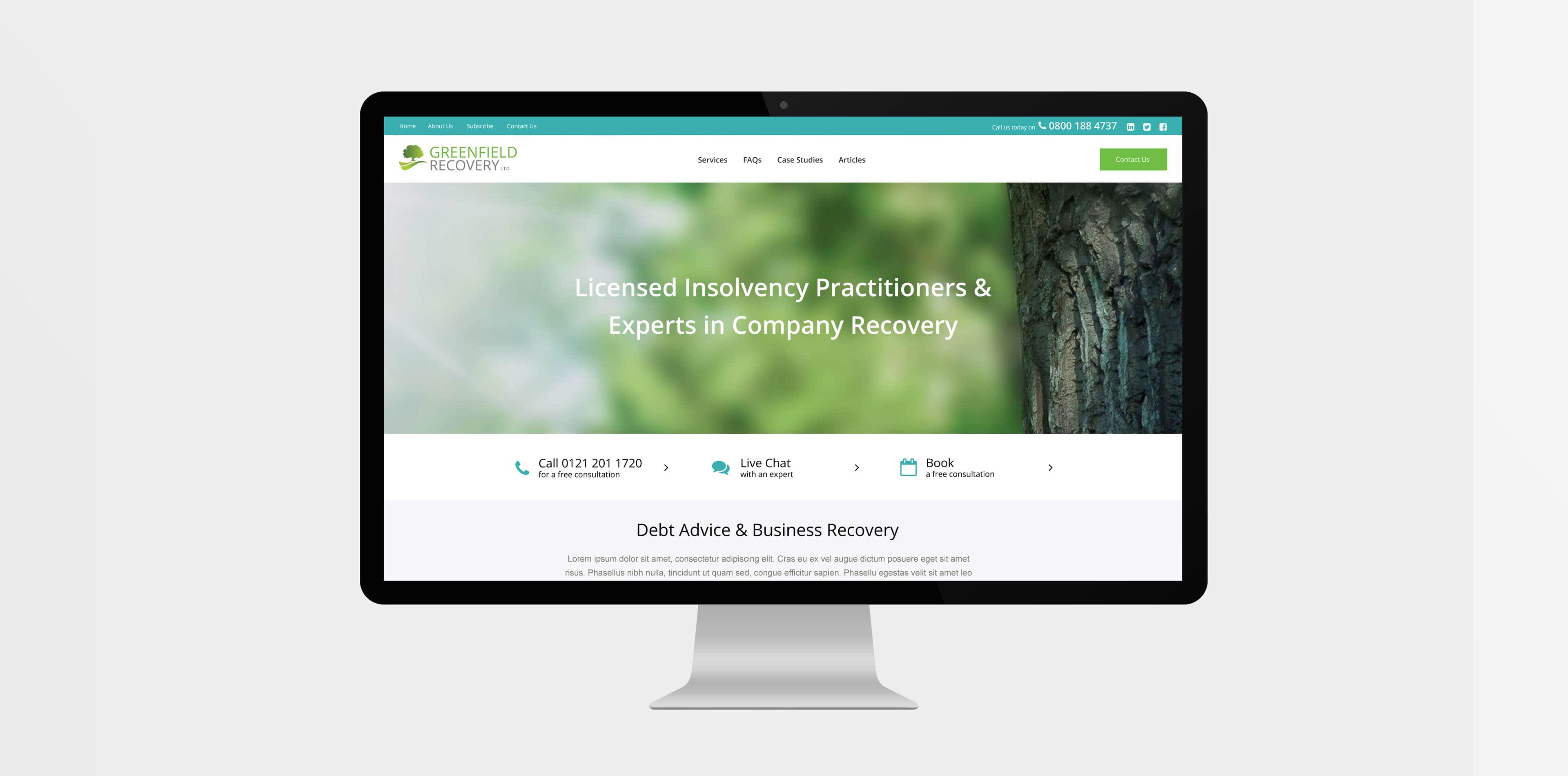 Greenfield Recovery Umbraco web design by CSI Media Cheshire