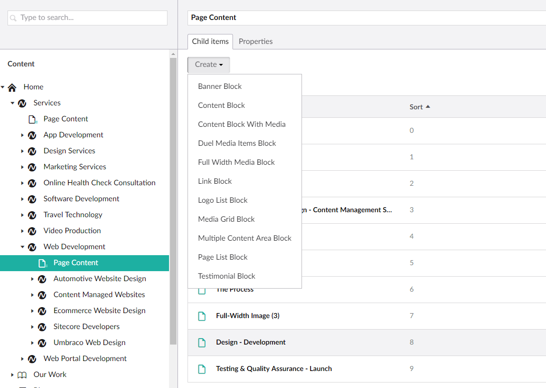 Umbraco Page Builder