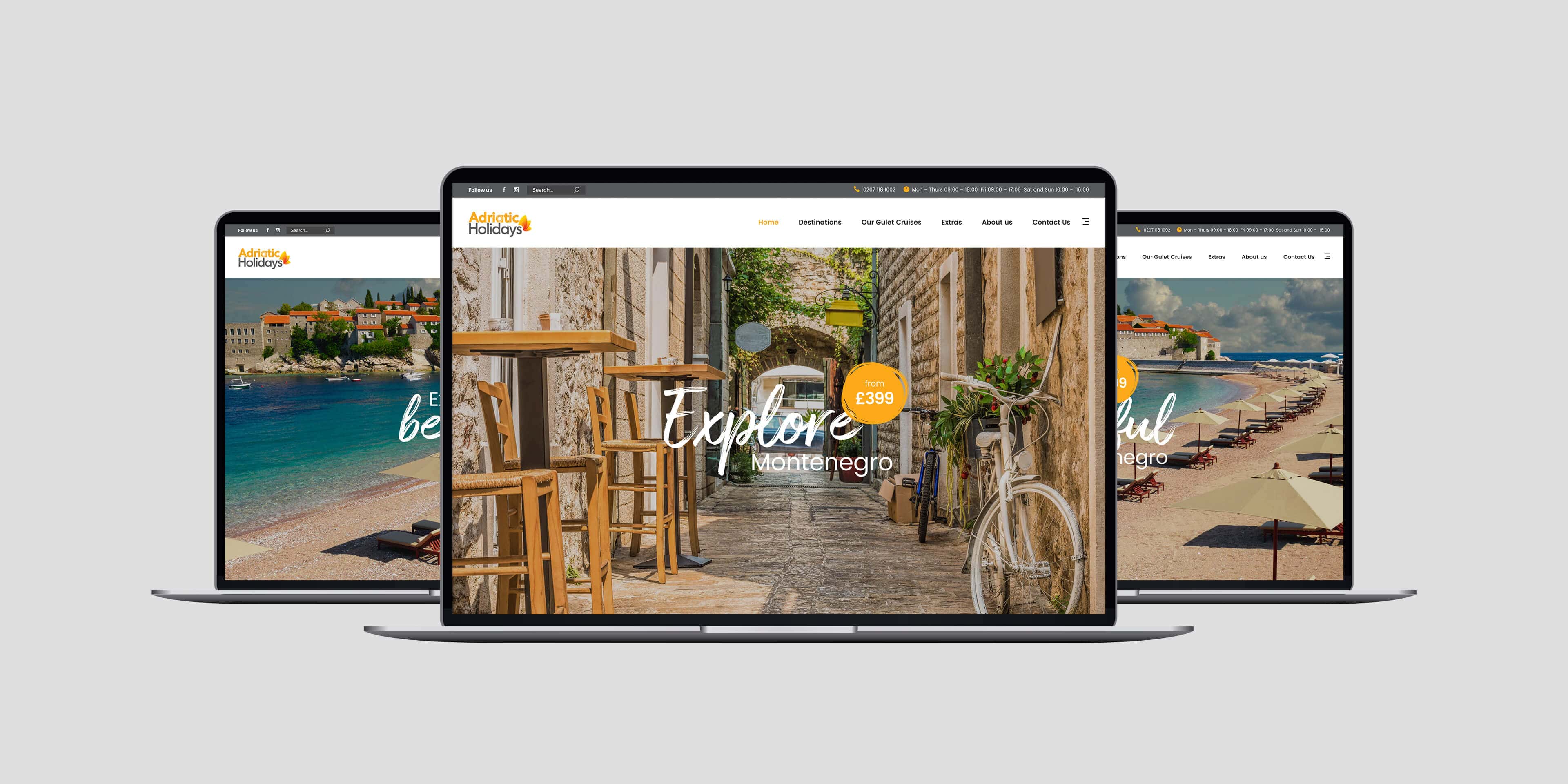 WordPress Website for Adriatic Holidays by CSI Media in Cheshire