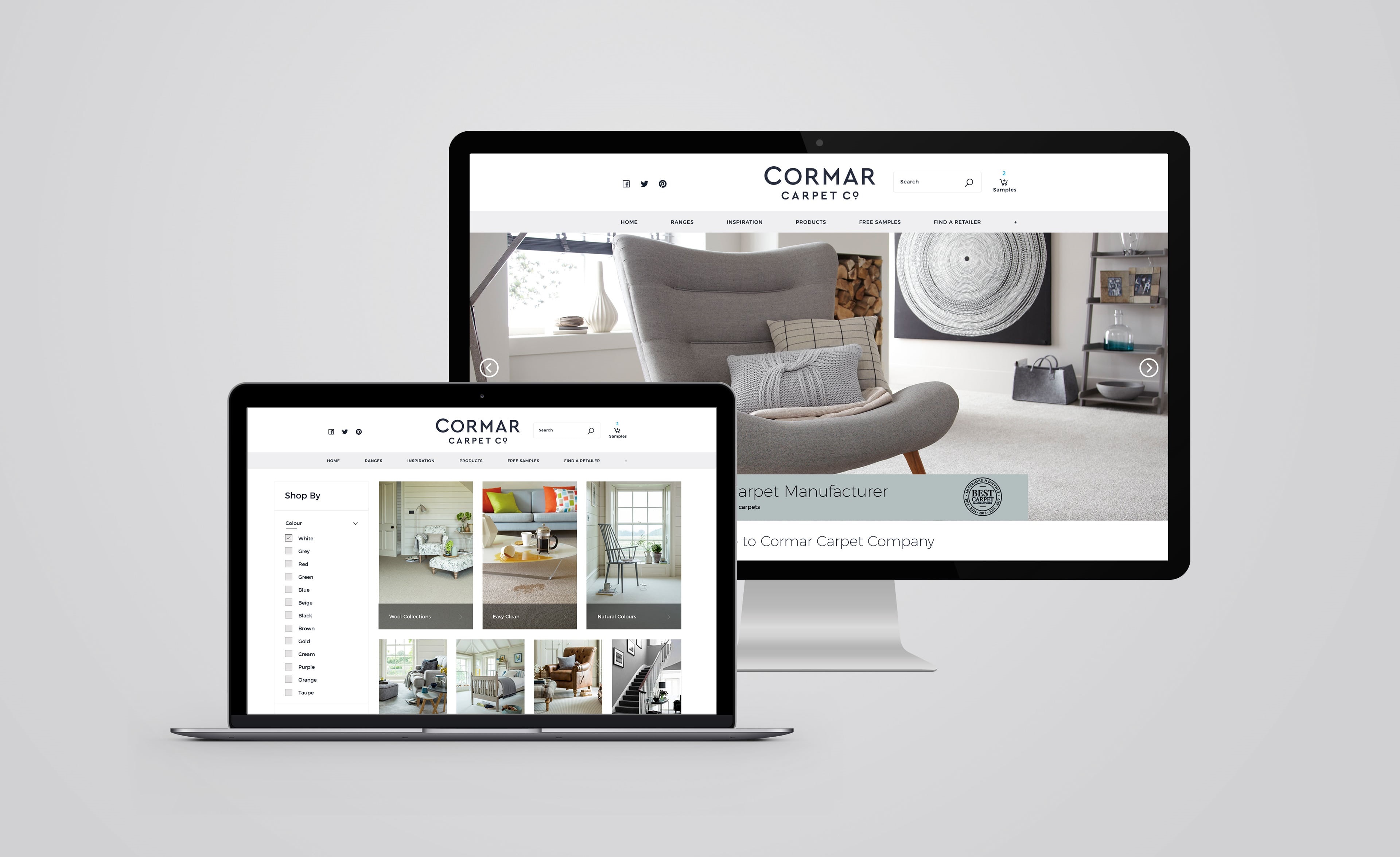 Cormar Carpet Company Web Design by CSI Media in Cheshire