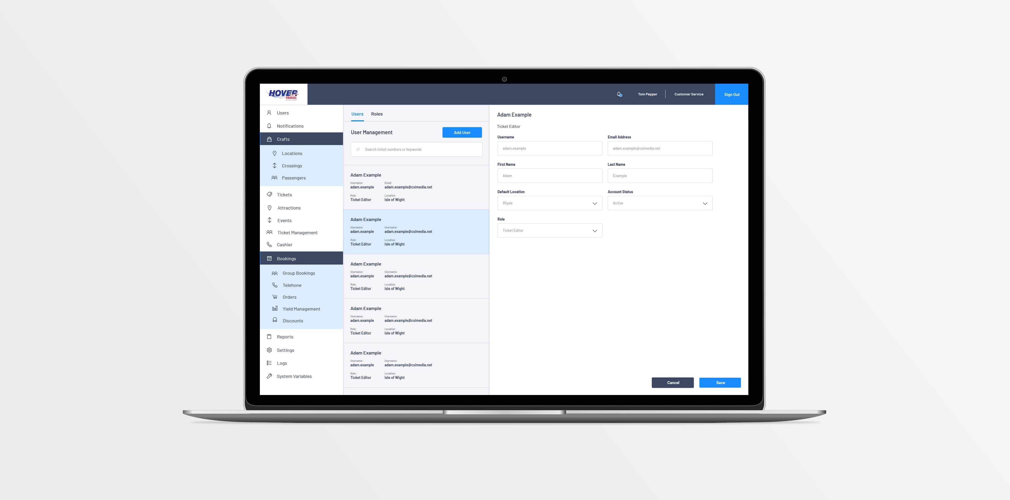 Travel Booking System for Hover Travel by CSI Media Cheshire