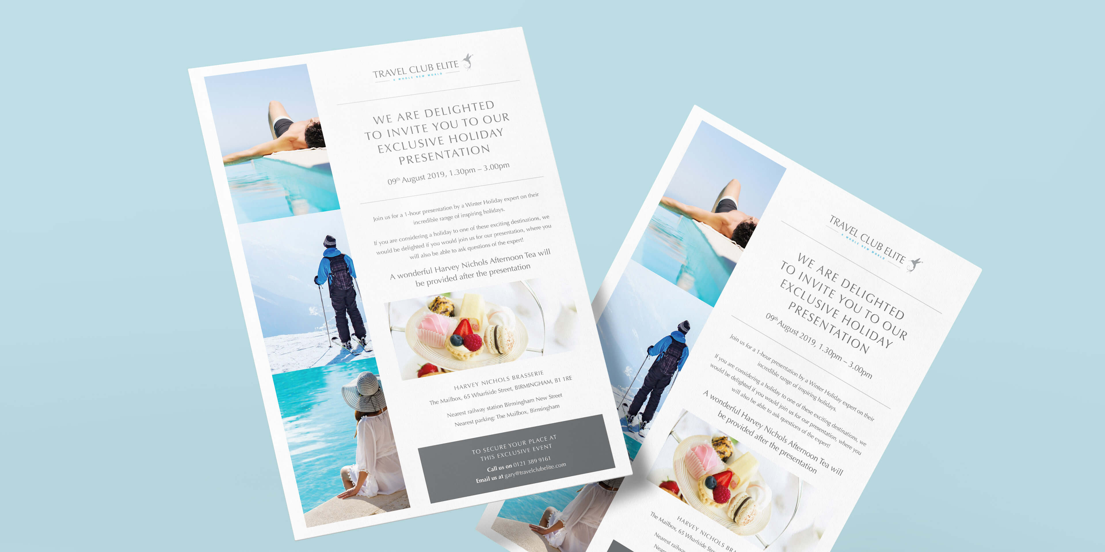 Travel Club Elite Print Design Invitation Design