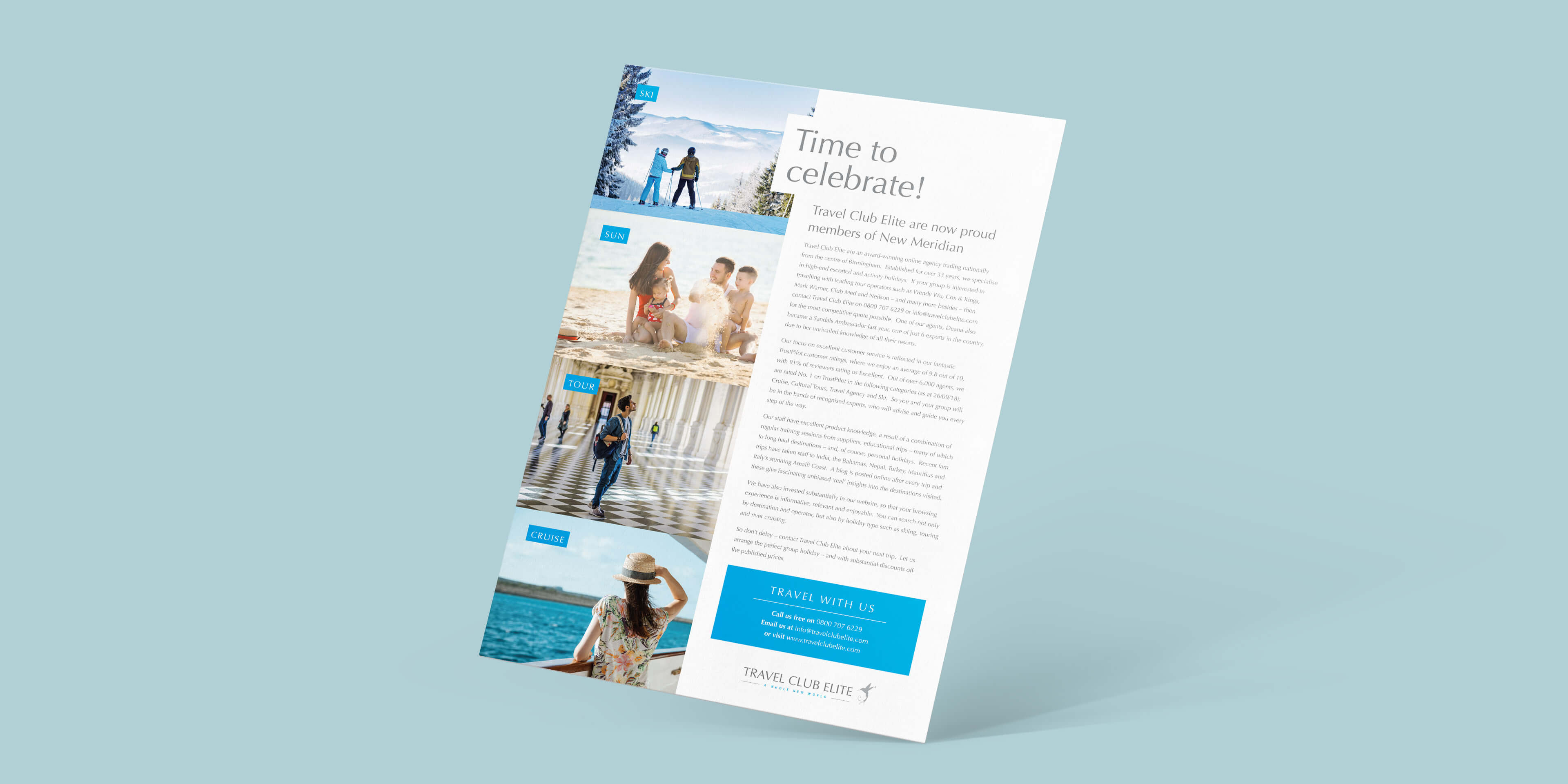 Travel Club Elite Travel Print Advert for The New Meridian Membership