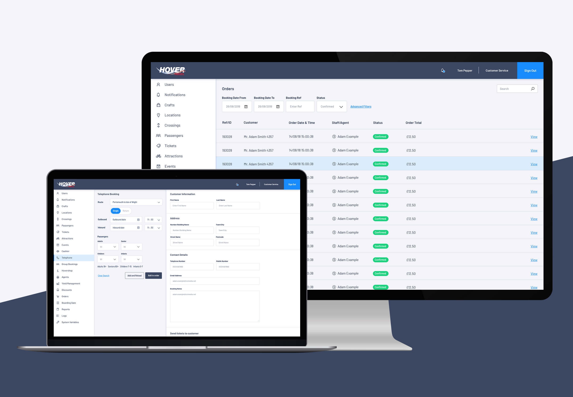 Hovertravel Travel Booking System Developed by CSI Media