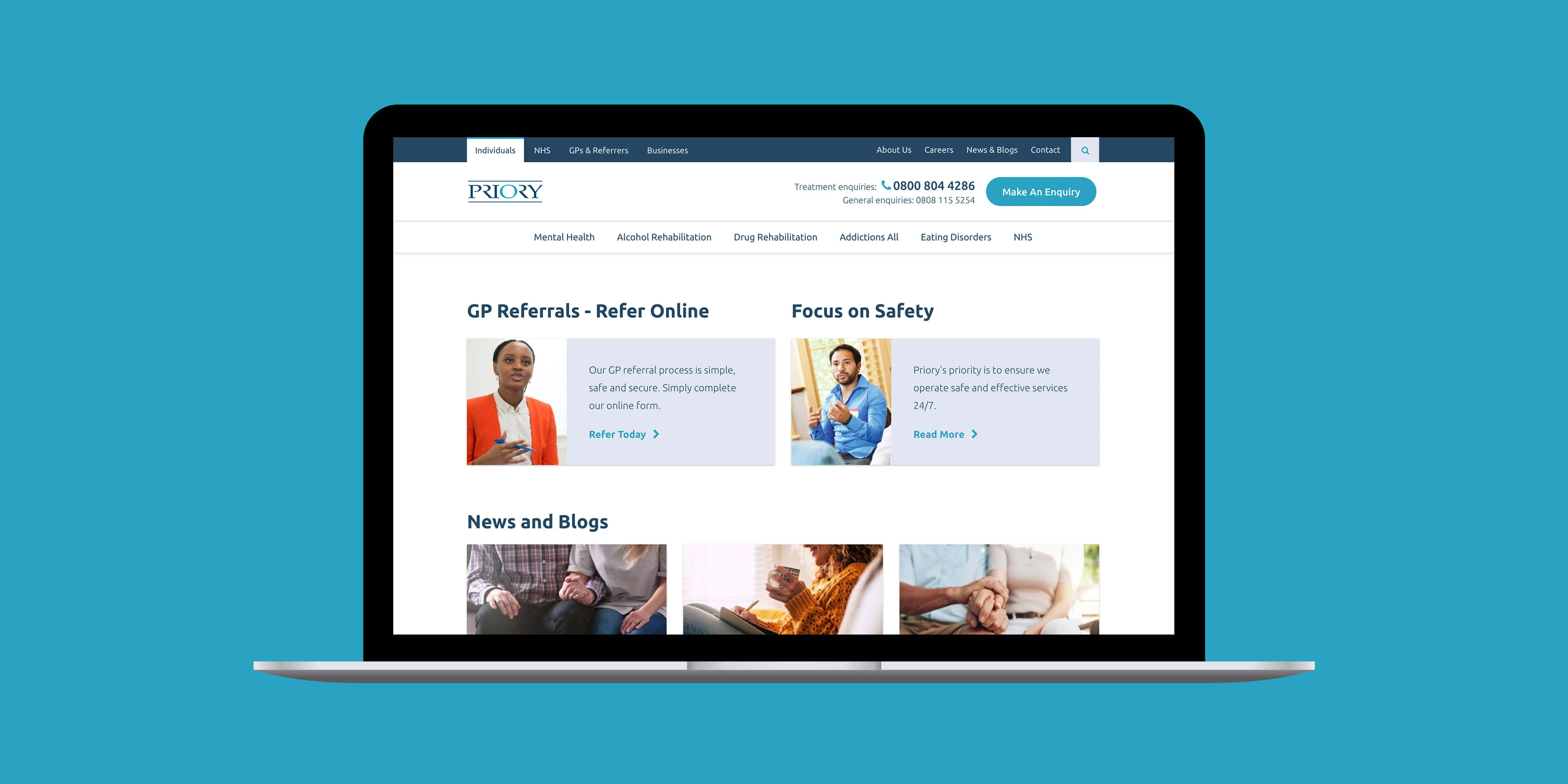 The Priory Group Website Design and Development