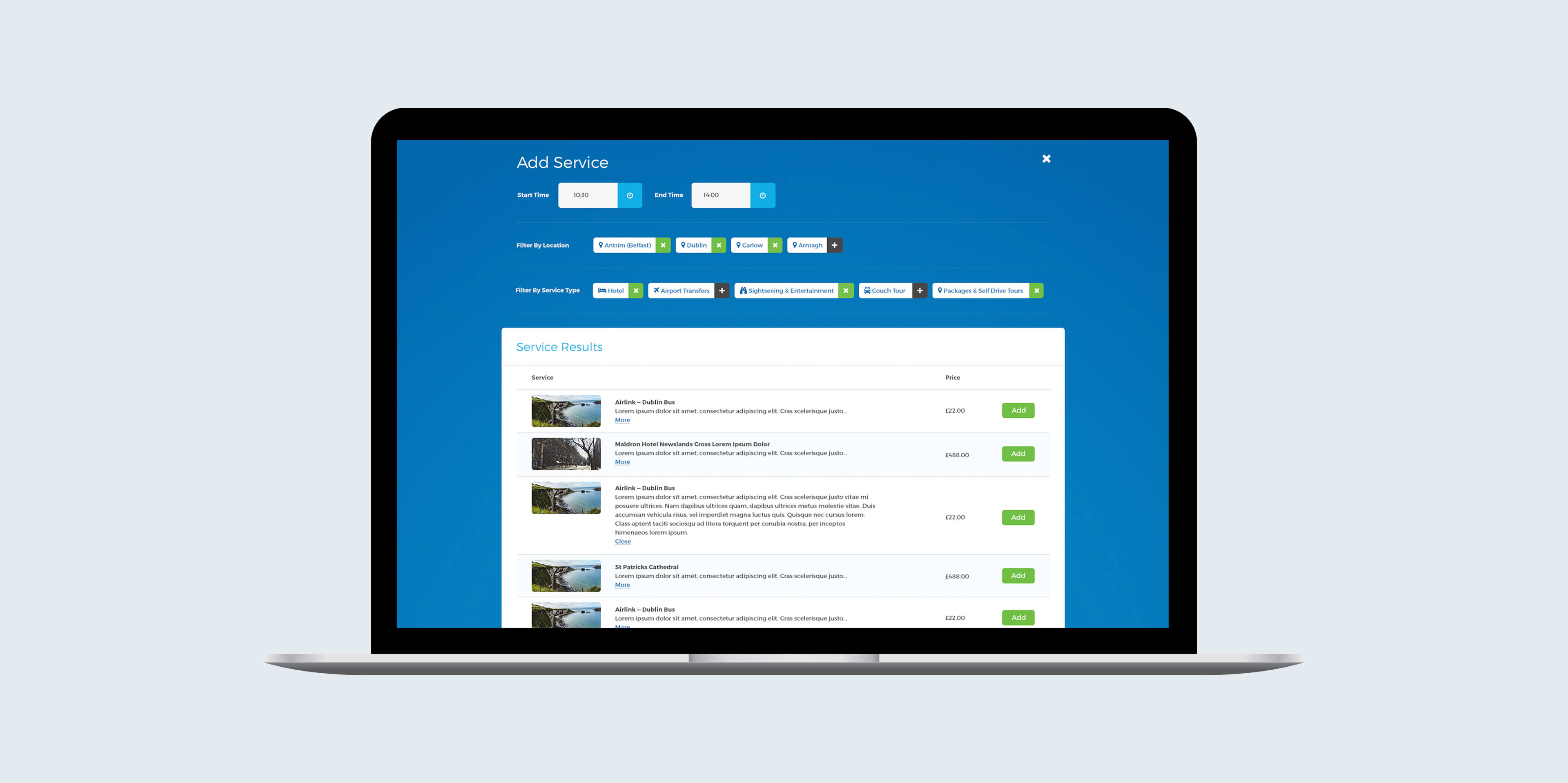 Abbey Ireland & UK Travel Web Portal