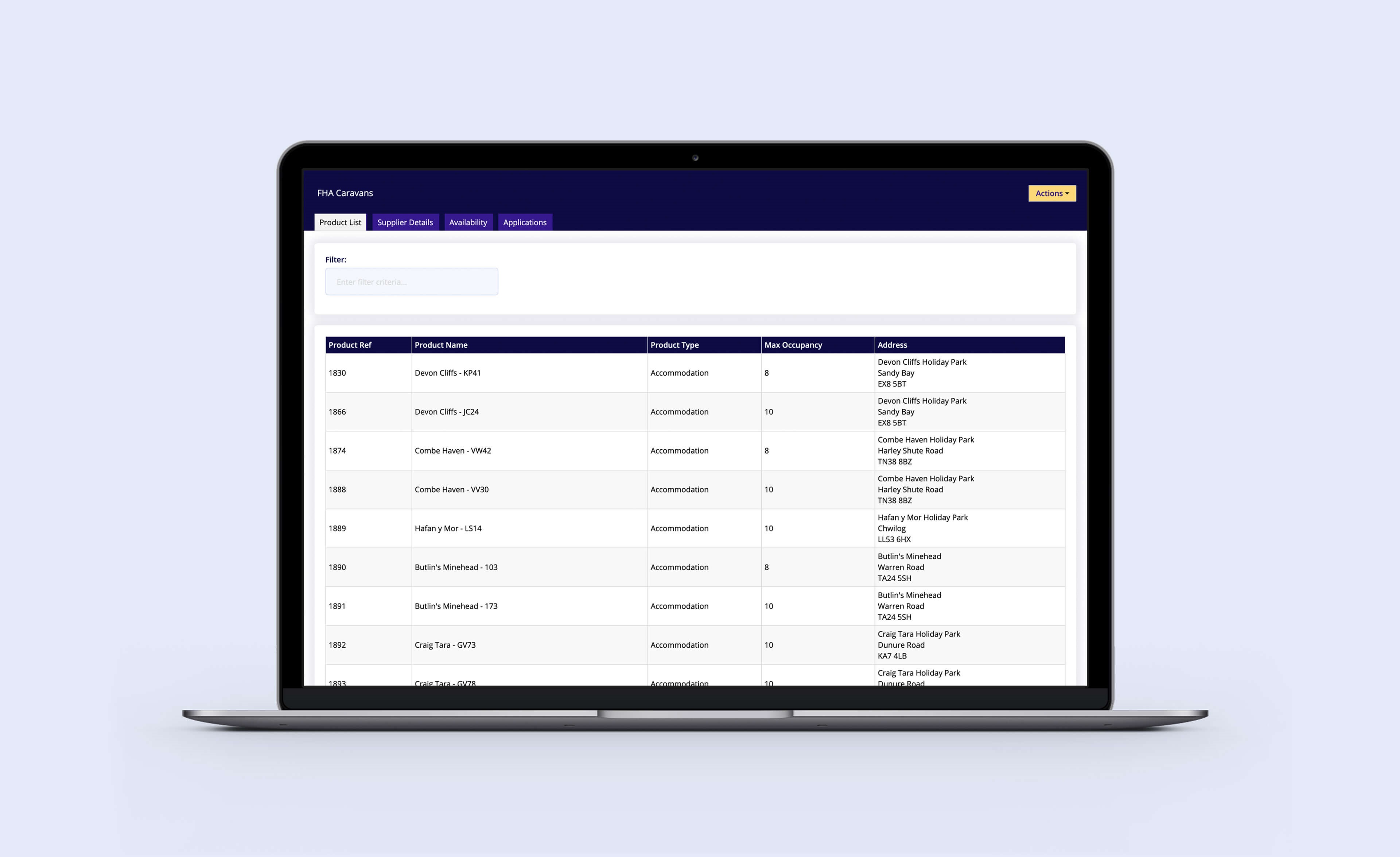 Travel Portal Development for Back Office Admin