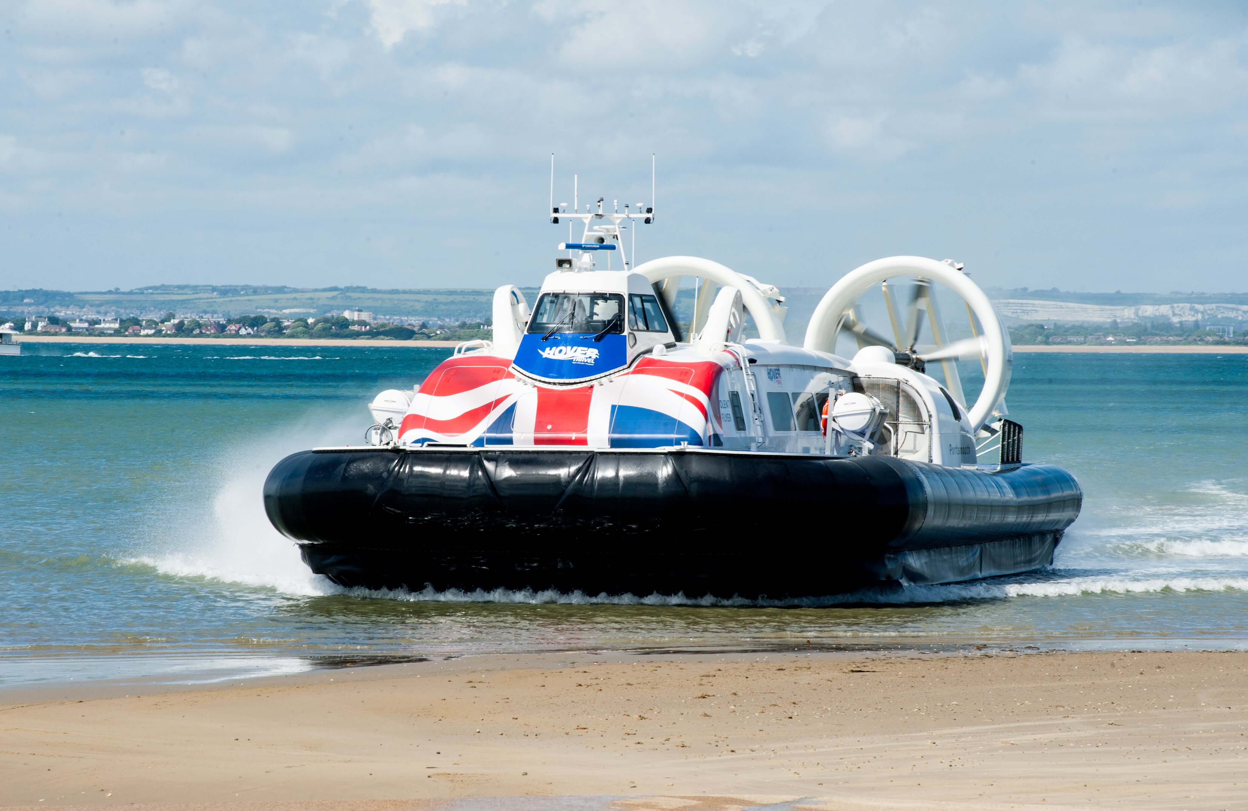 Hovertravel Hovercraft Travelling Across the Solent