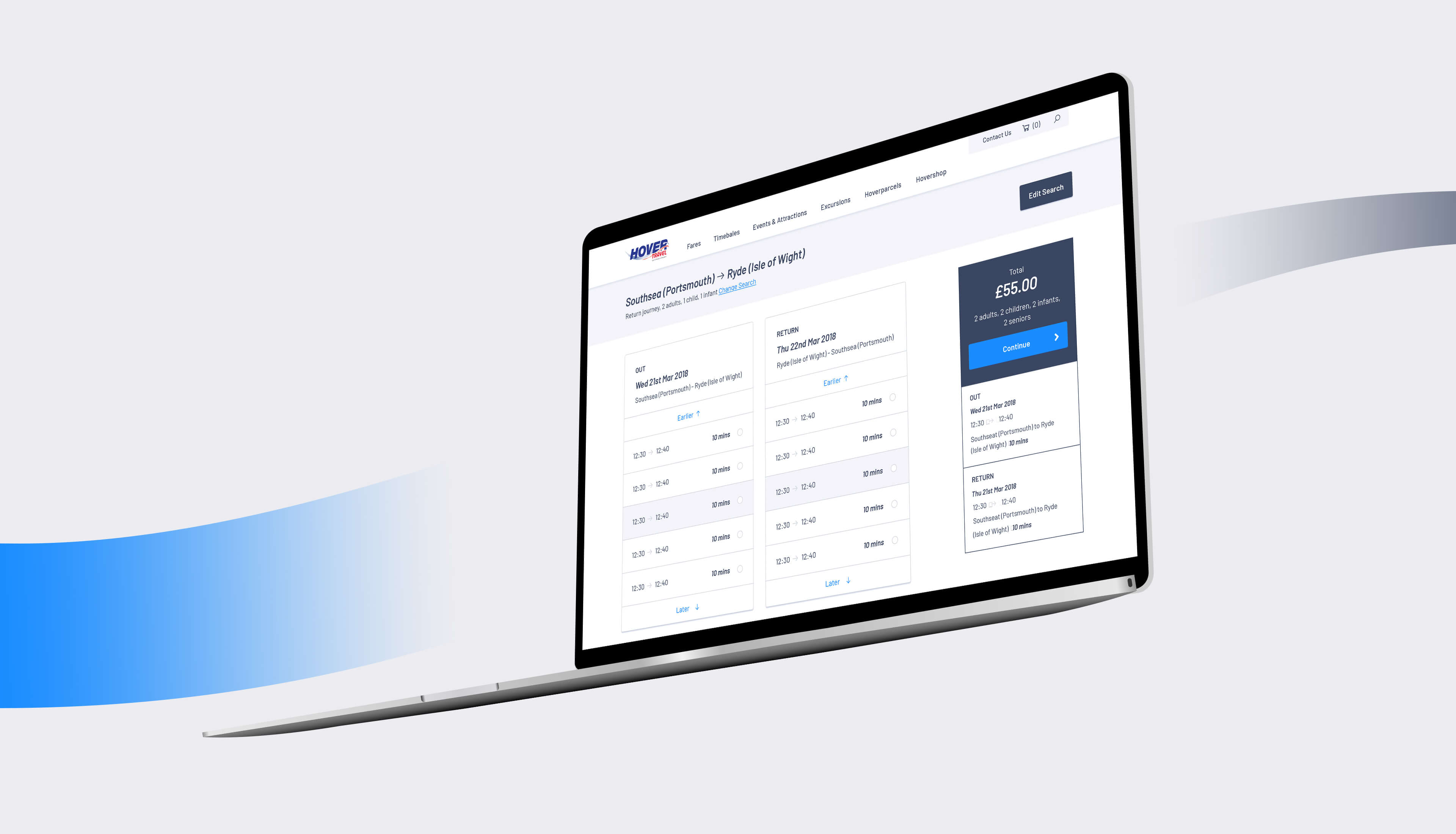 Hovertravel Umbraco Website