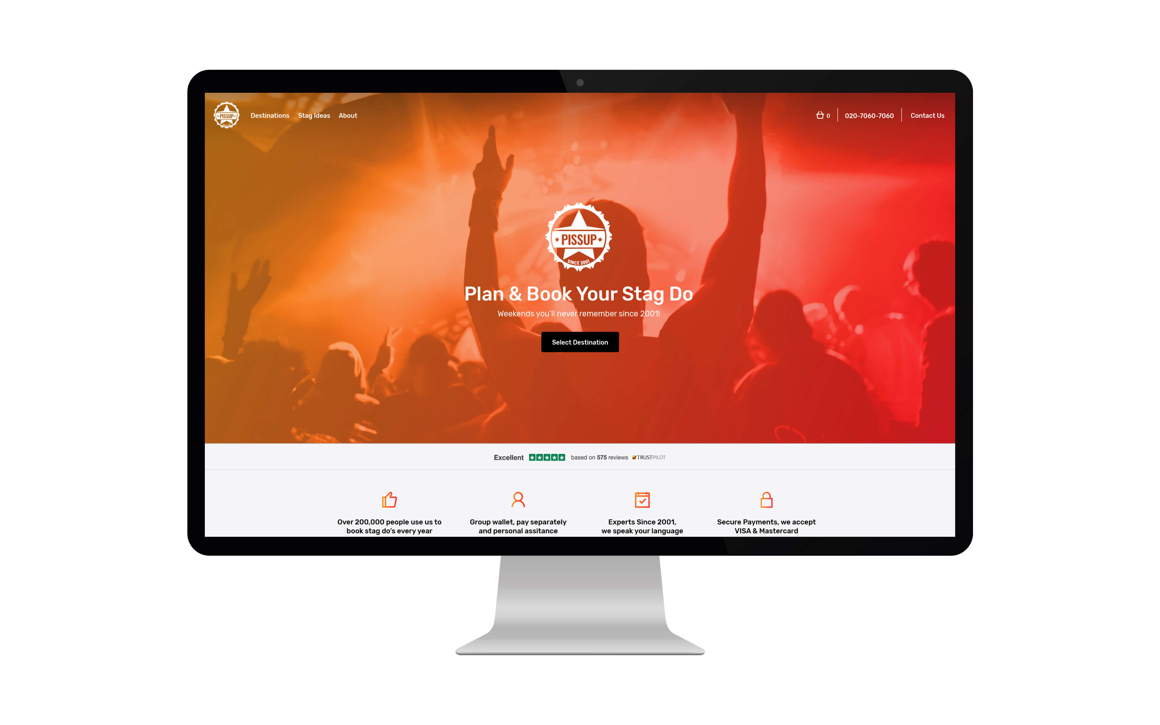 Pissup Tours Website Design
