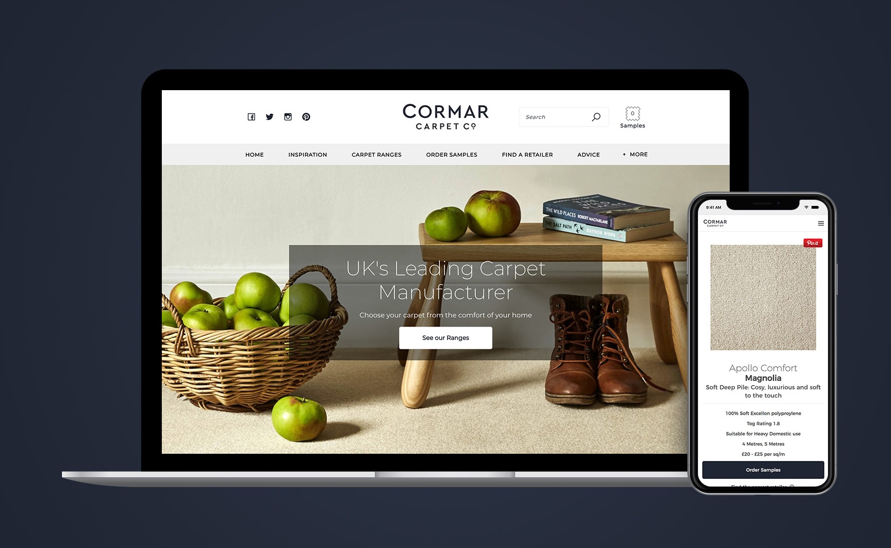 Cormar Carpet Company Umbraco Website