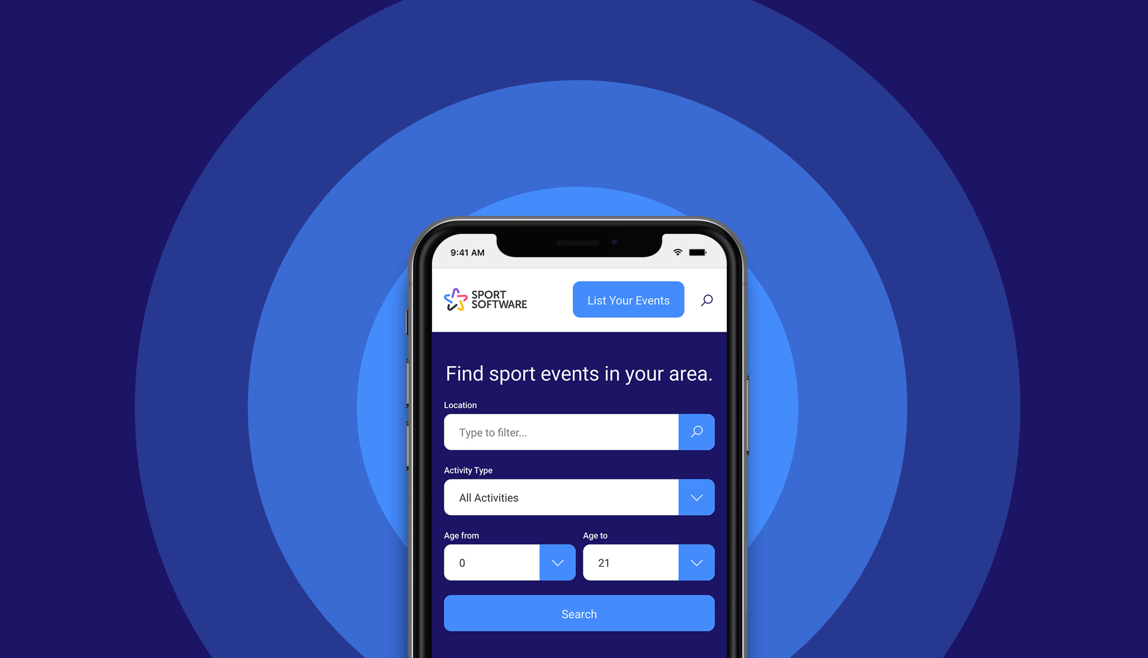 Active Sports Group Software Application on Mobile