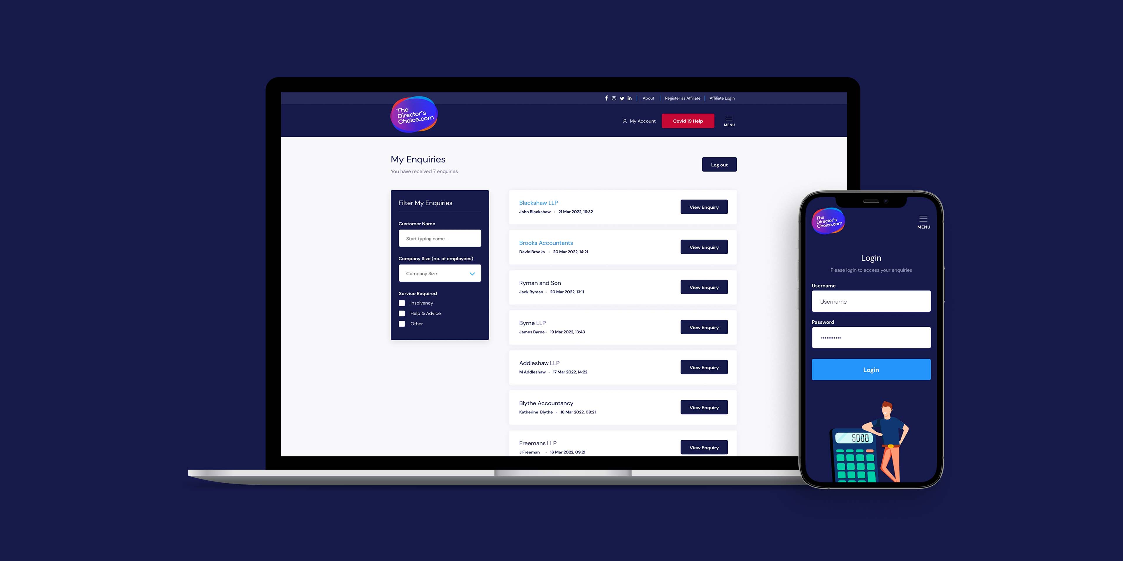 The Director's Choice Website Design Enquiries