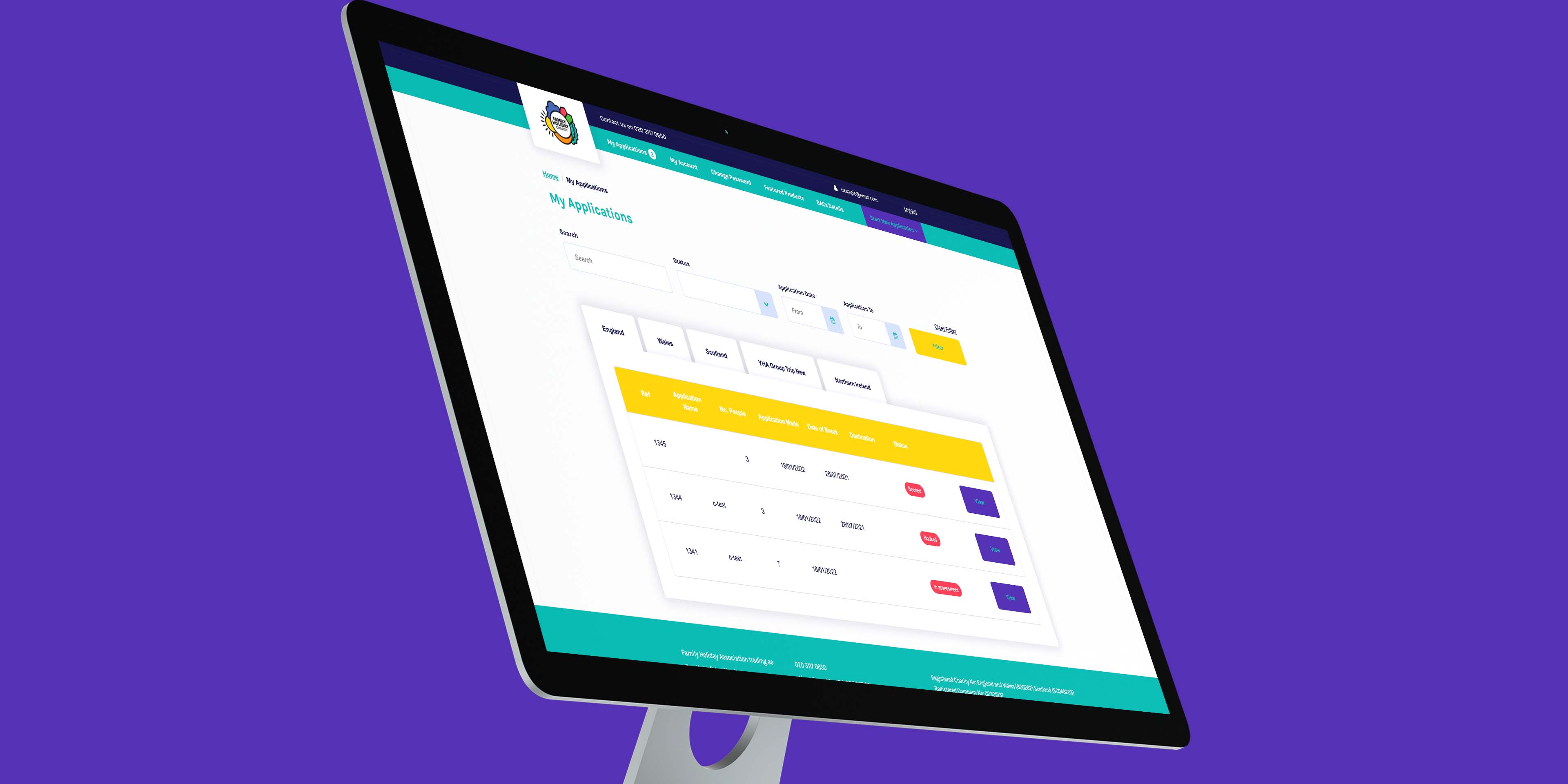 Family Holiday Charity Software Development