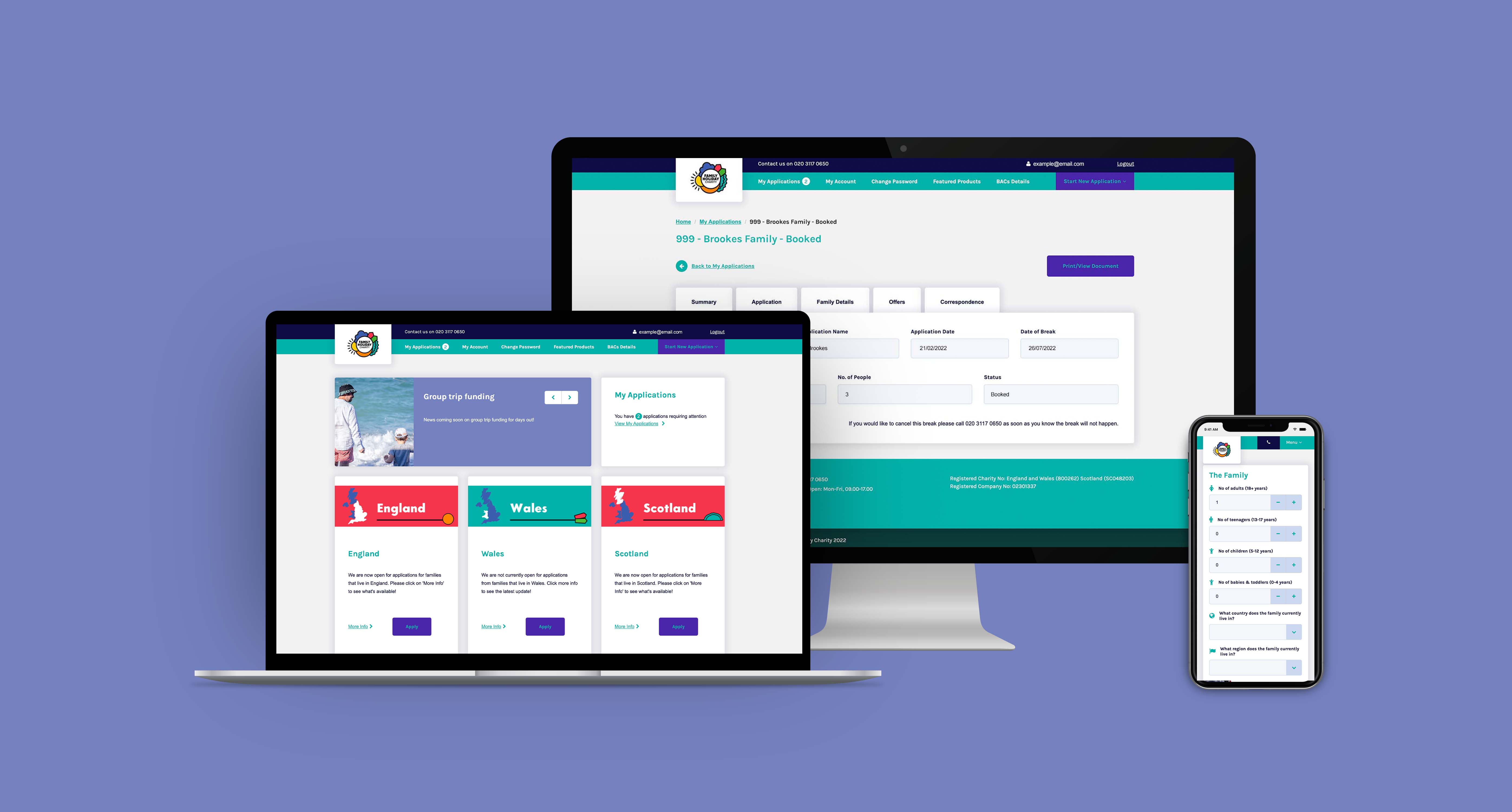 Family Holiday Charity Software System Referral Area