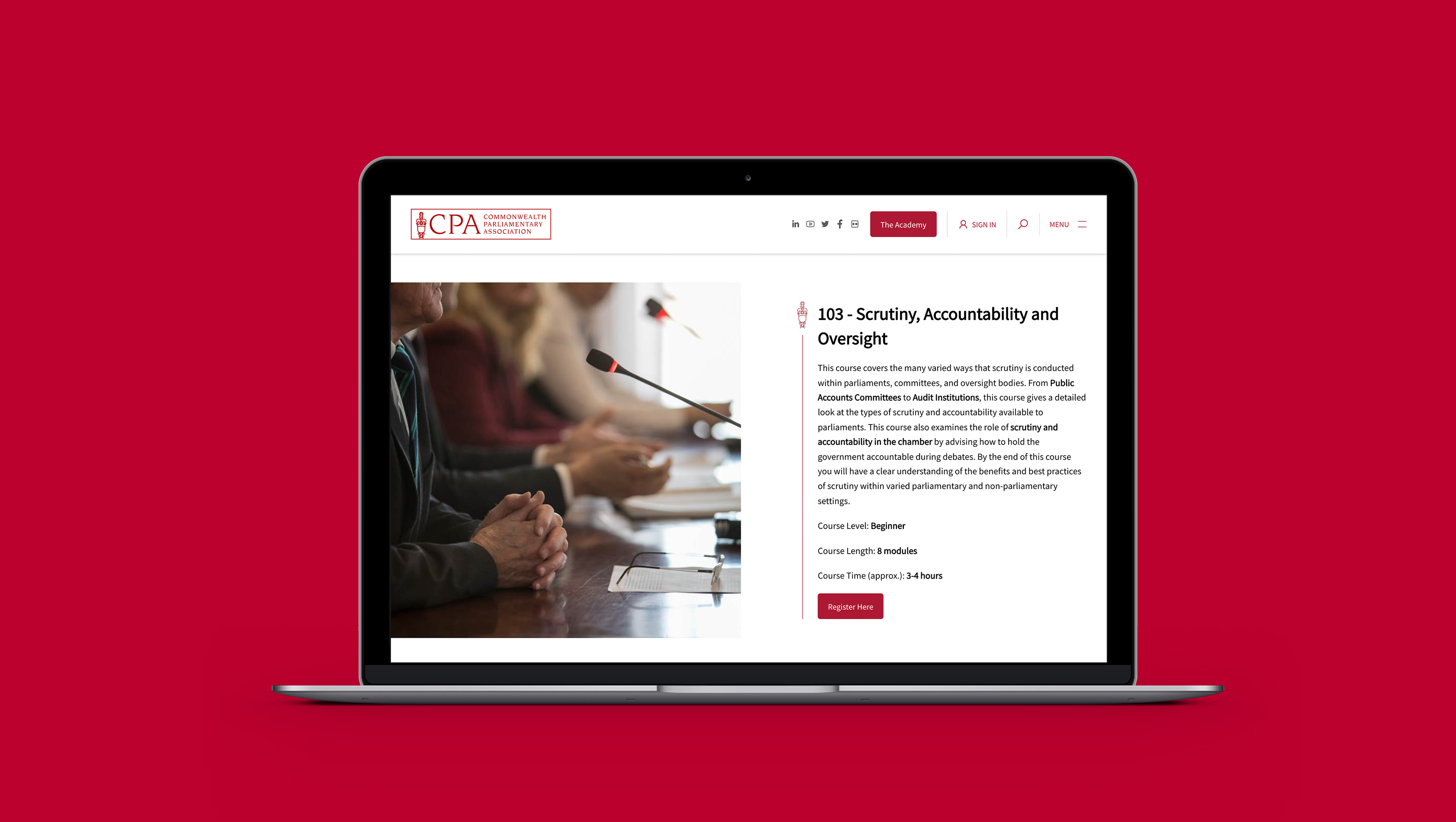 Commonwealth Parliamentary Association - Learning Management System