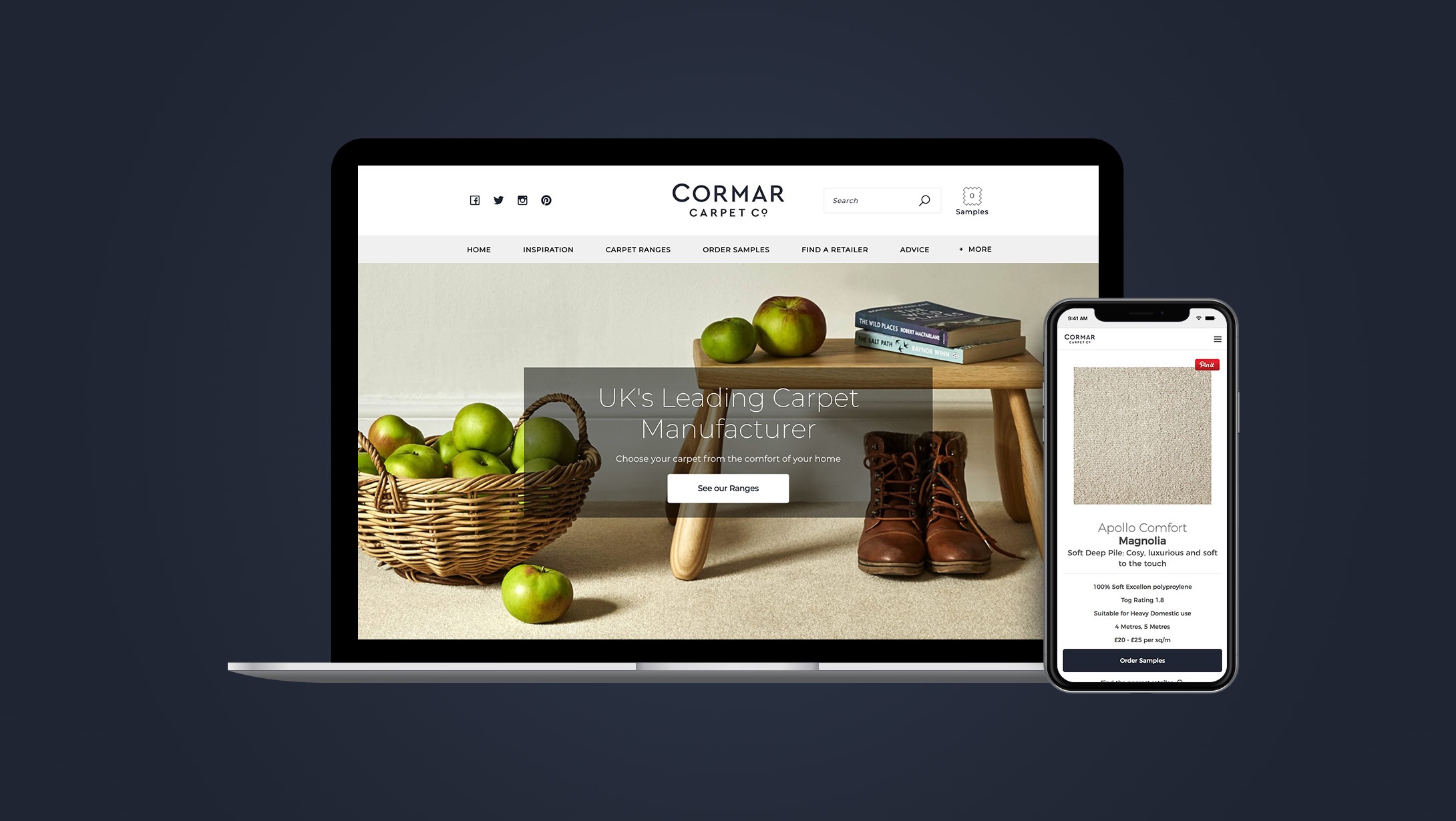 Cormar Carpet Company Umbraco Website