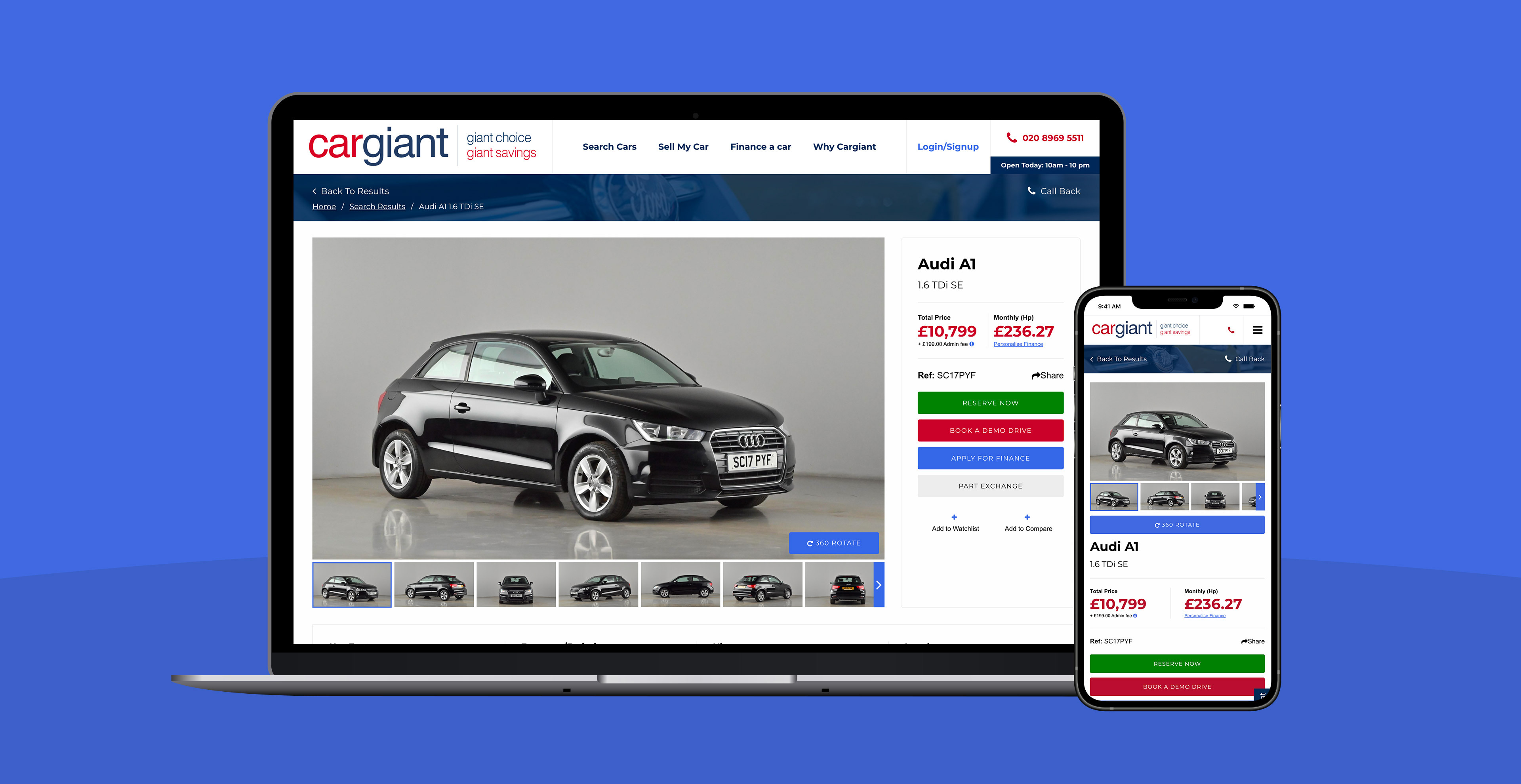 Cargiant Website Development