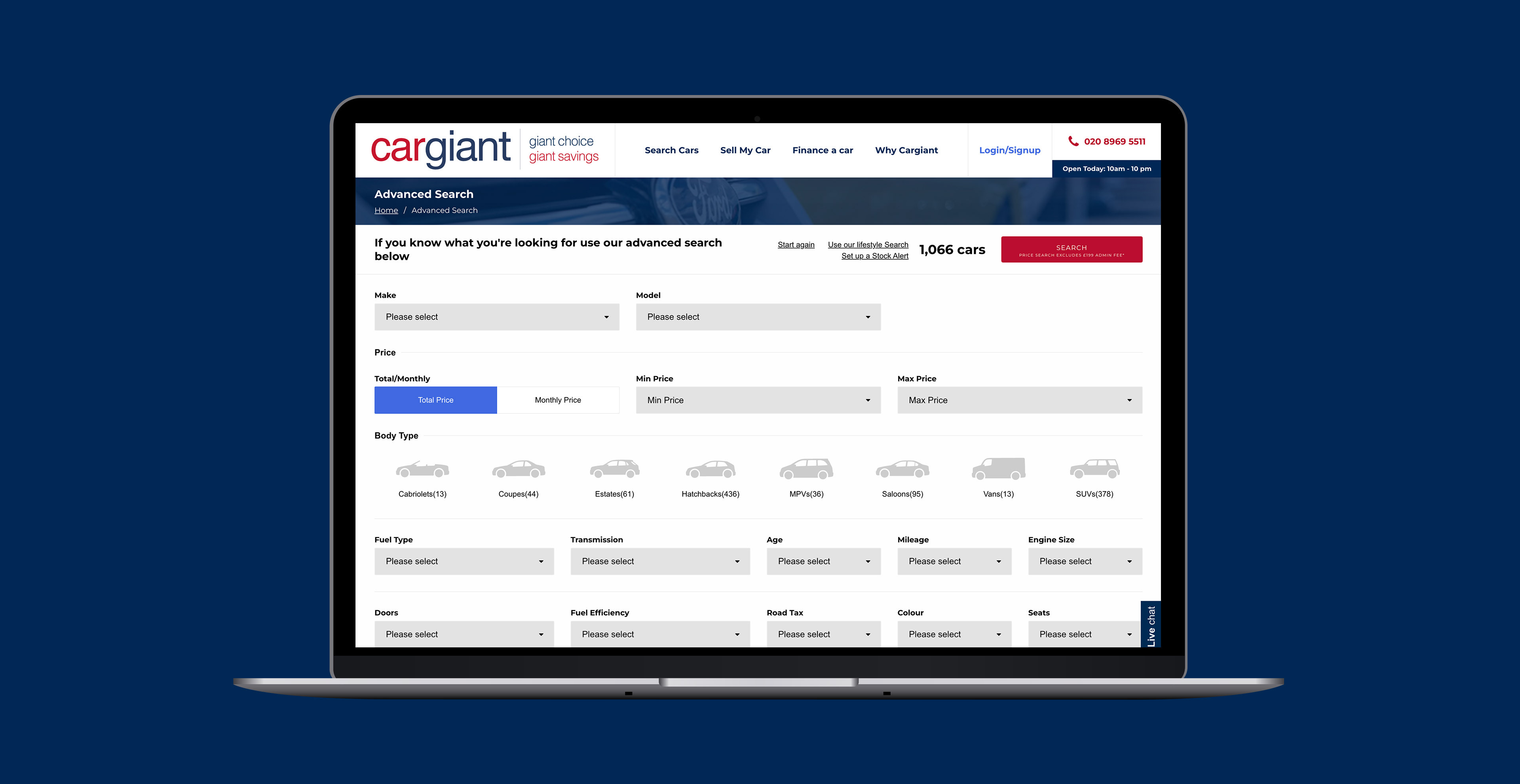 Cargiant Website Design