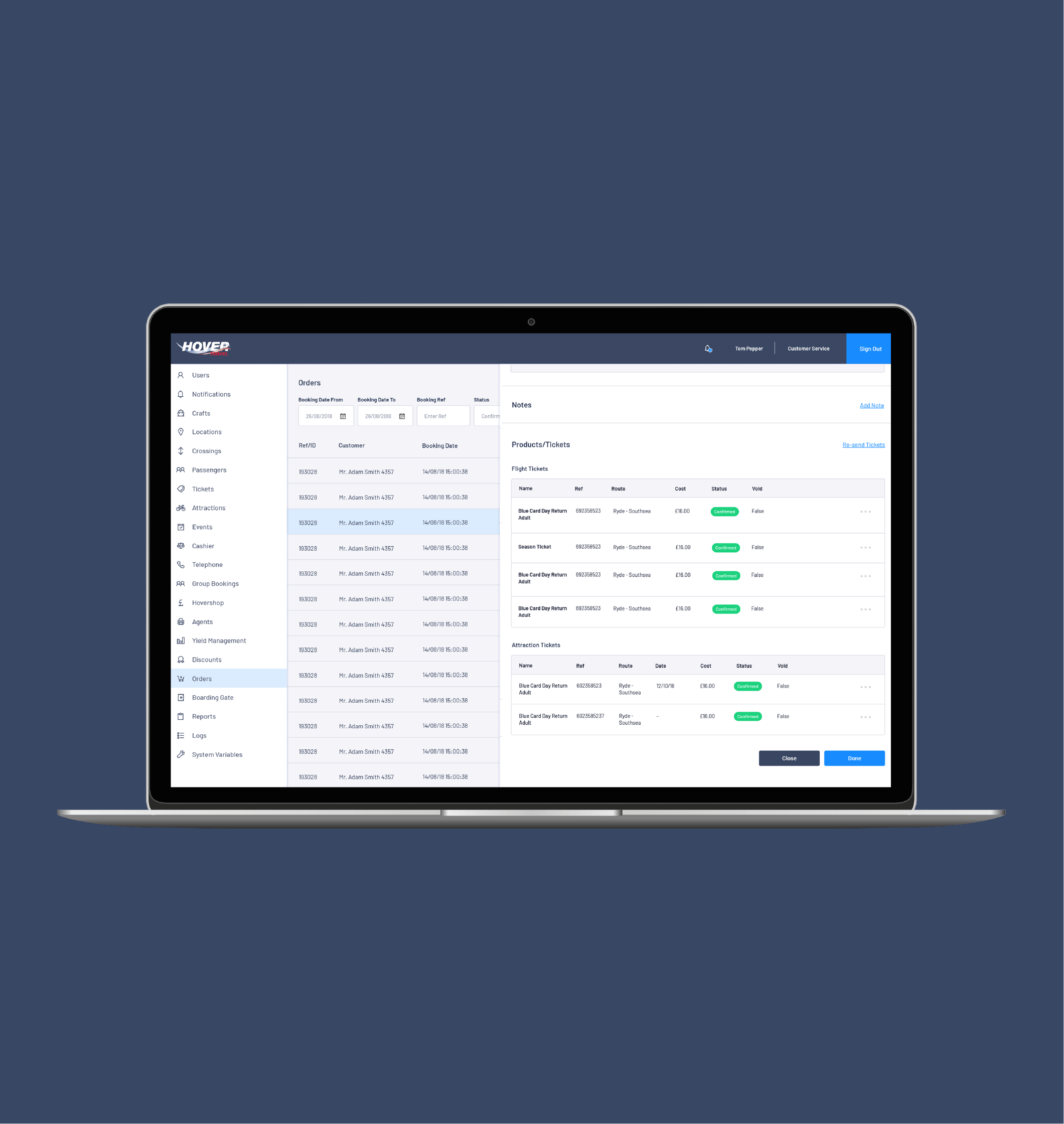 Web Portal Development - Hovertravel