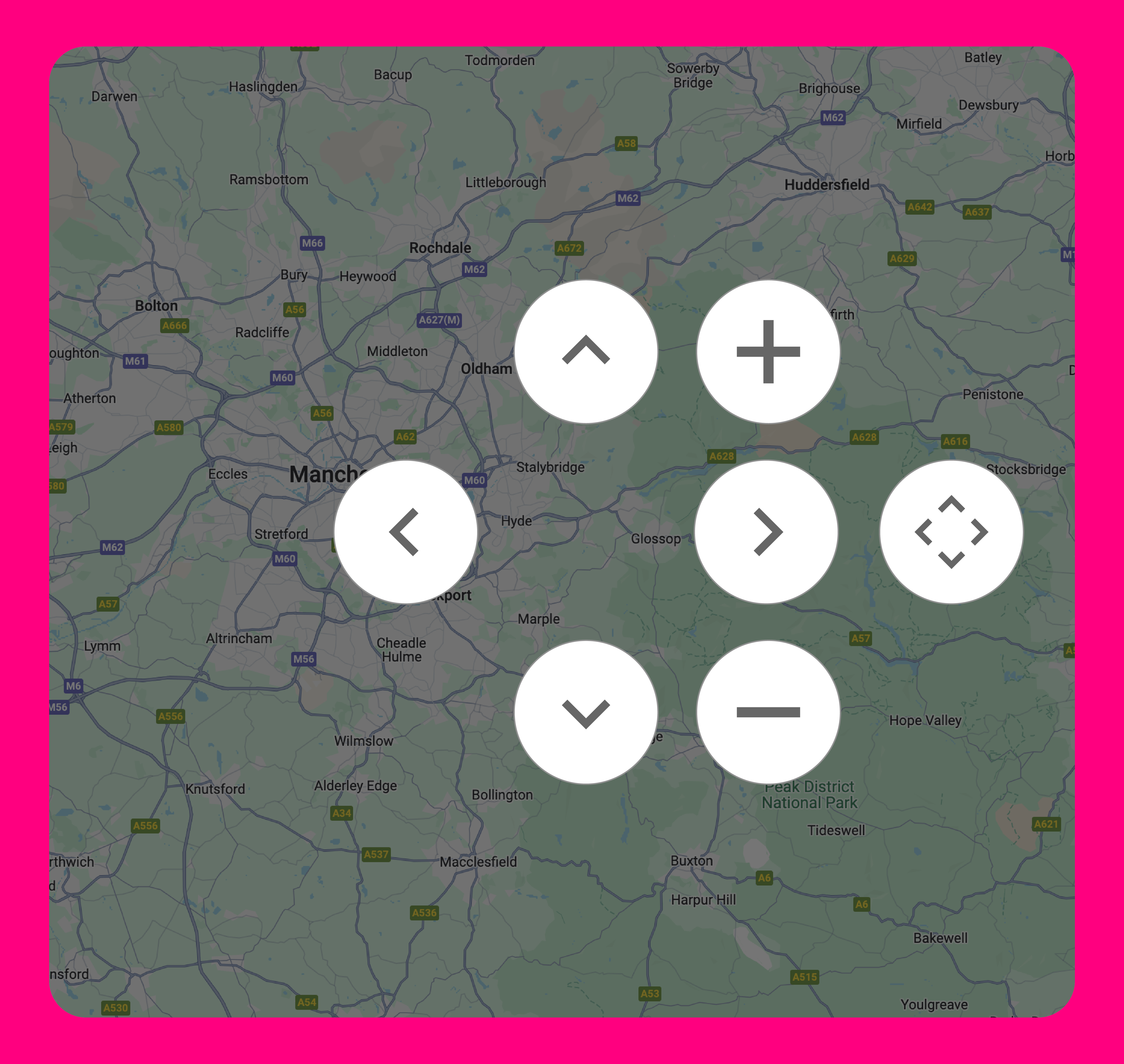 An illustration of Google's new map controls